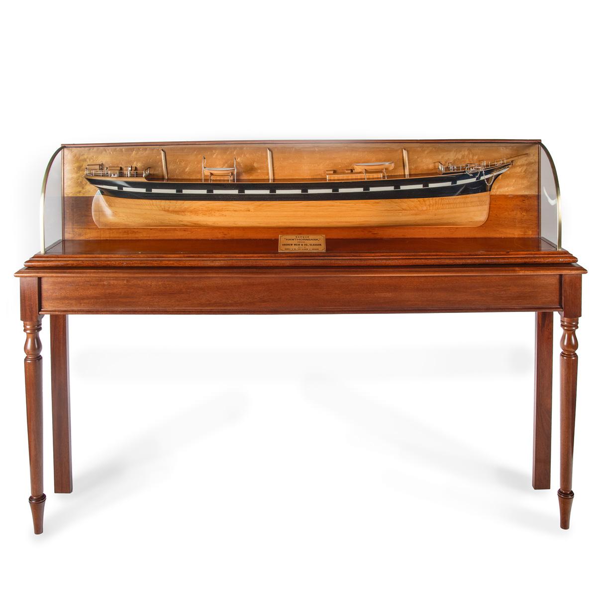 Fine Presentation Half Hull Model of the Hawthornbank, Launched in 1889 & Built by Russell and Co of Greenock and Glasgow for Andrew Weir of Glasgow (1 of 13)