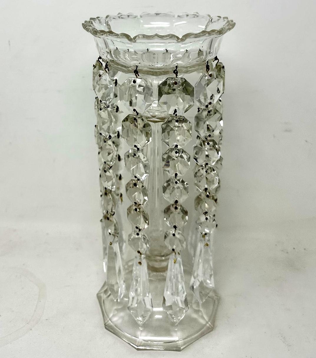 Antique Irish Waterford Hand Cut Lead Crystal Lustres Vase Candlestick Ireland (1 of 9) Antique Irish Waterford Hand Cut Lead Crystal Lustres Vase Candlestick Ireland (1 of 9)