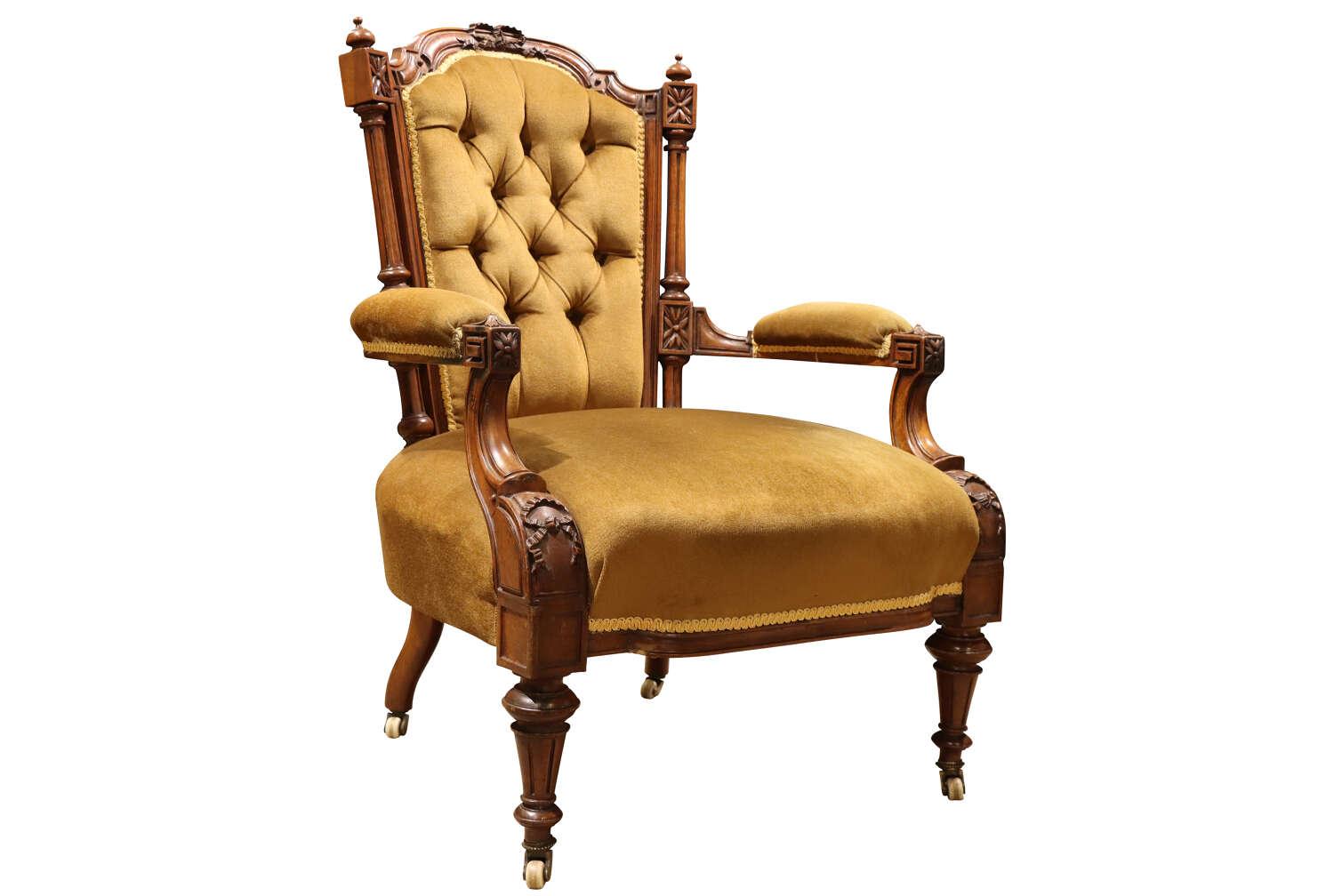 Gentlemans Victorian Open Armchair (1 of 5)