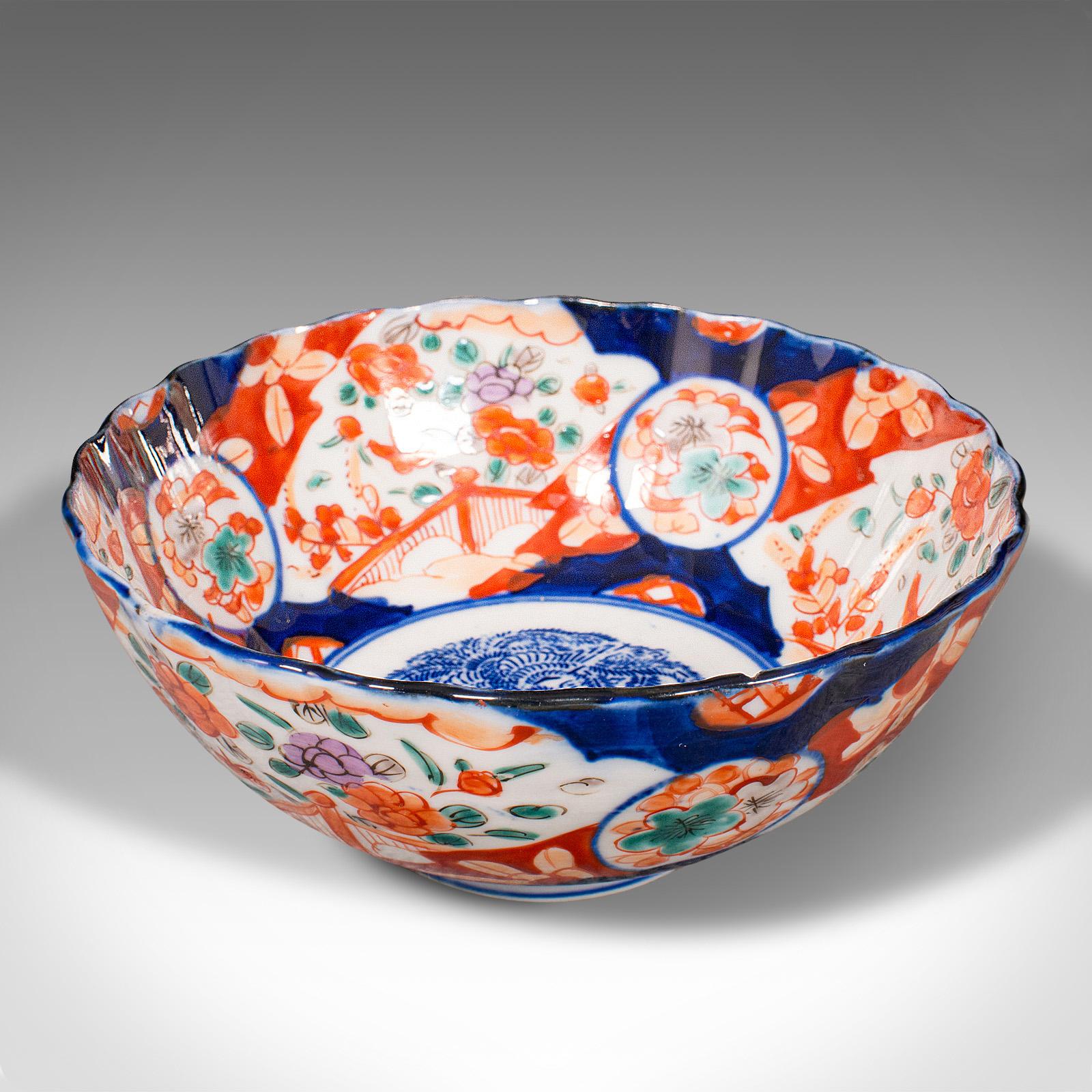 Small Antique Imari Bowl, Japanese, Ceramic, Decorative Dish, Meiji, Victorian (1 of 8)