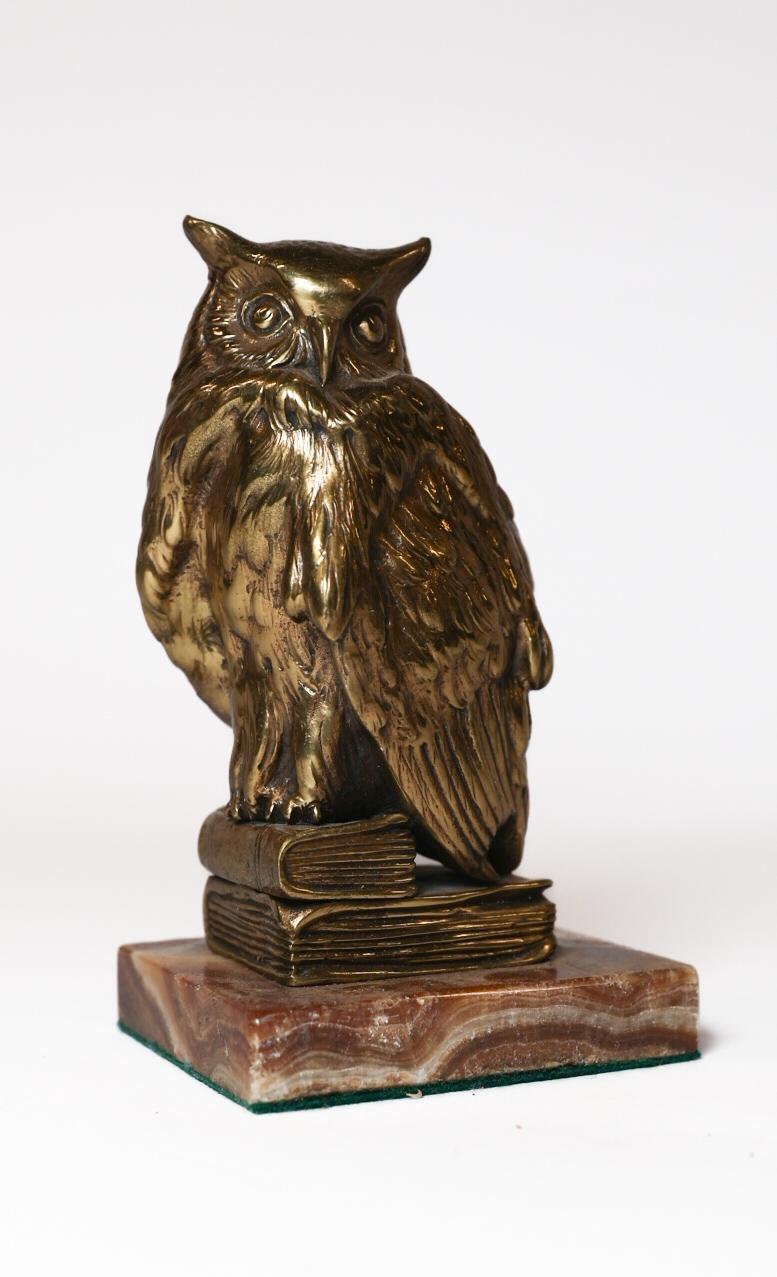 Victorian Gilt Bronze Owl Paperweight (1 of 6) Victorian Gilt Bronze Owl Paperweight (1 of 6)