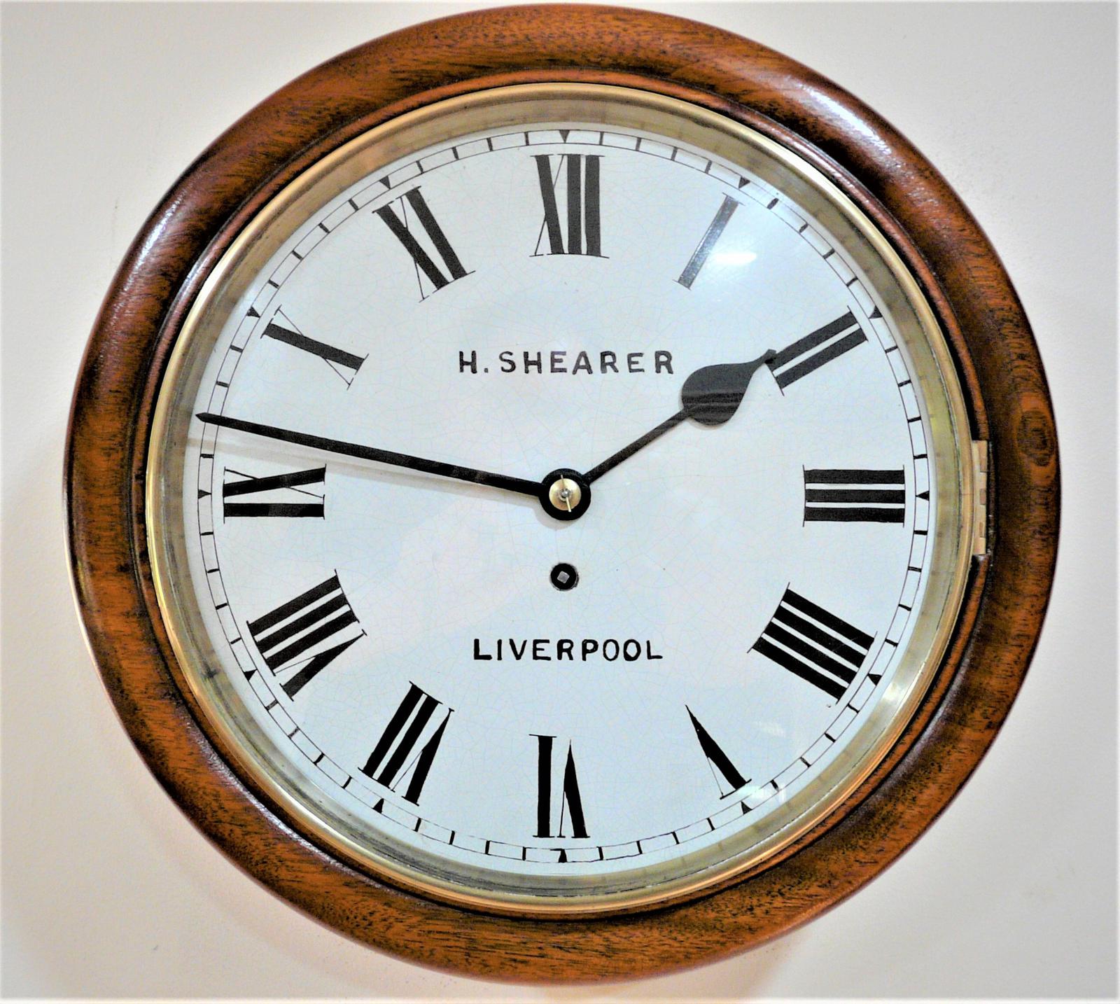 Wall Clock: Exceptional 12” English Fusee Dial Timepiece by Henry Shearer 1881 (1 of 7) Wall Clock: Exceptional 12” English Fusee Dial Timepiece by Henry Shearer 1881 (1 of 7)