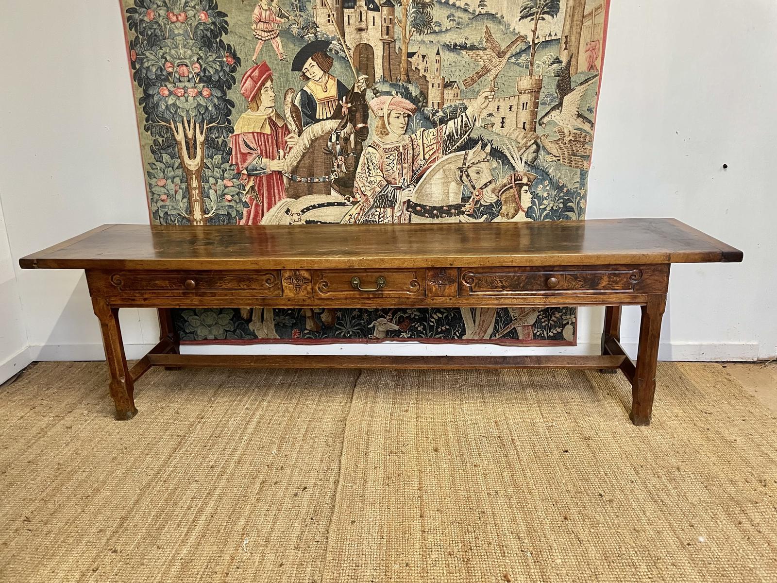 Stunning 19th Century Walnut Serving Table / Console 10ft (1 of 20)