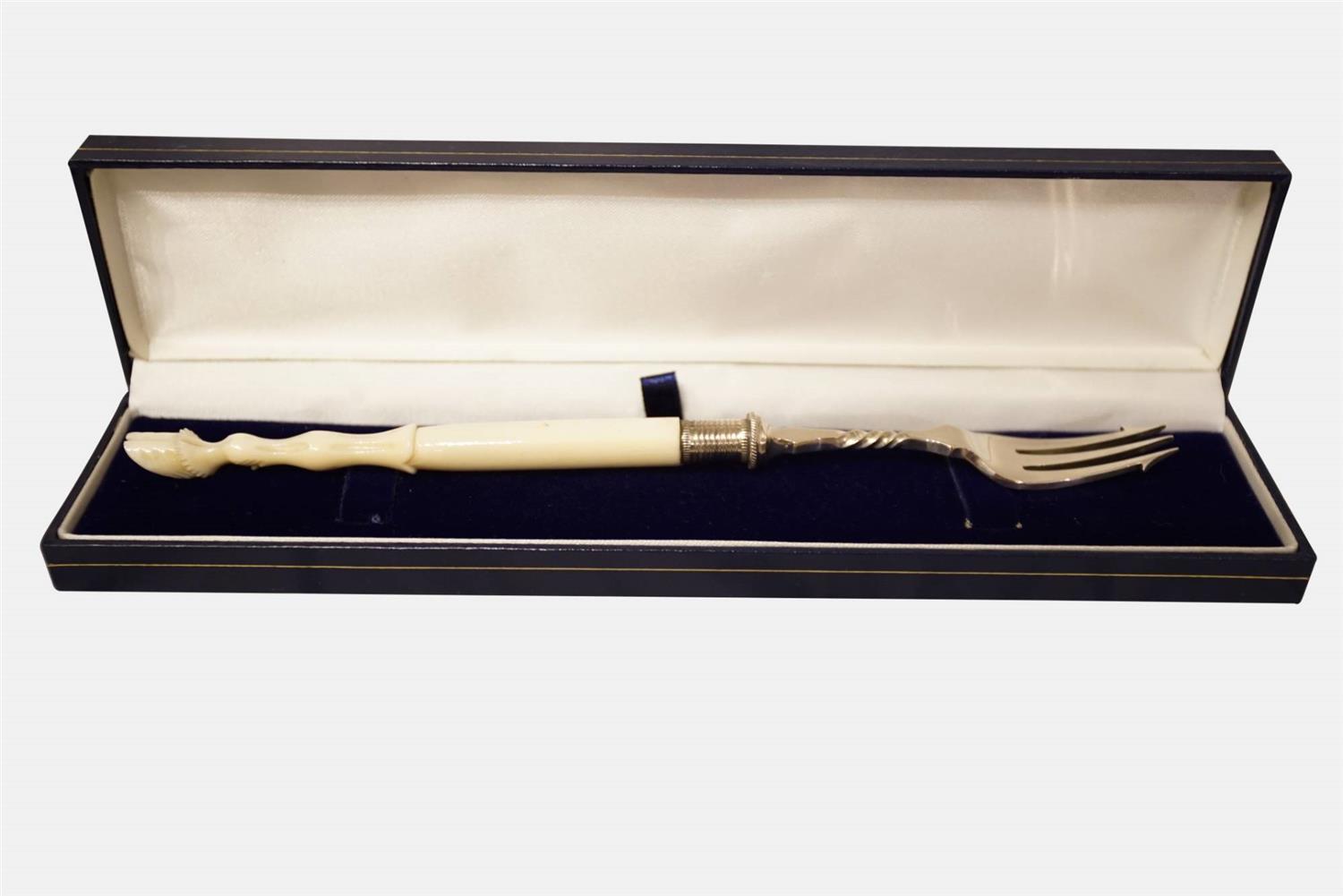 Silver & Bone Pickle Fork c.1880 (1 of 1) Silver & Bone Pickle Fork c.1880 (1 of 1)