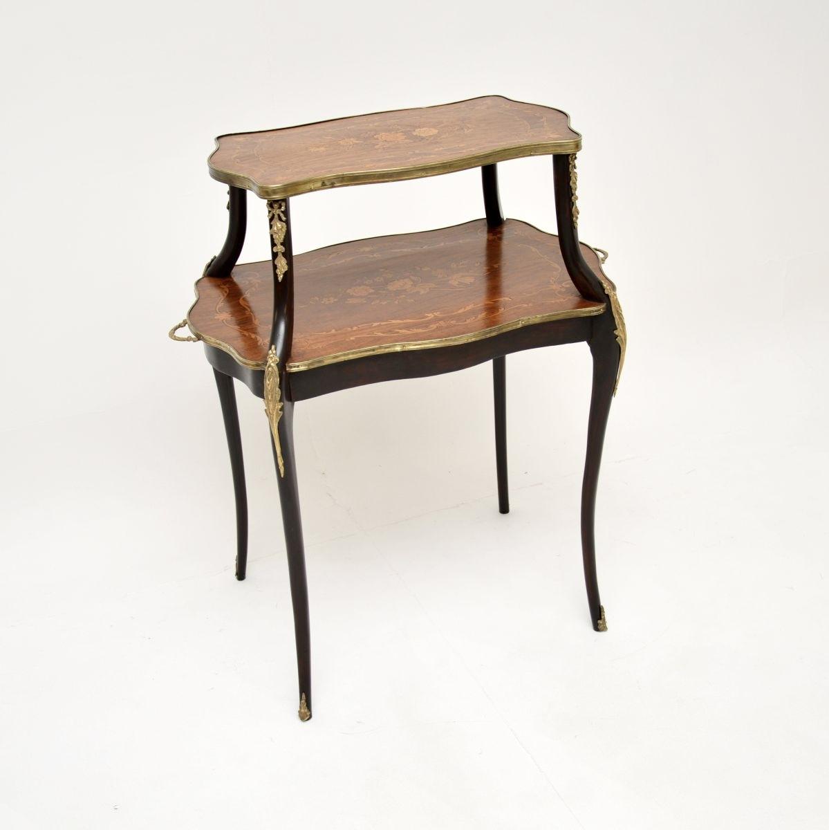 Antique French Inlaid Walnut Etagere (1 of 11)