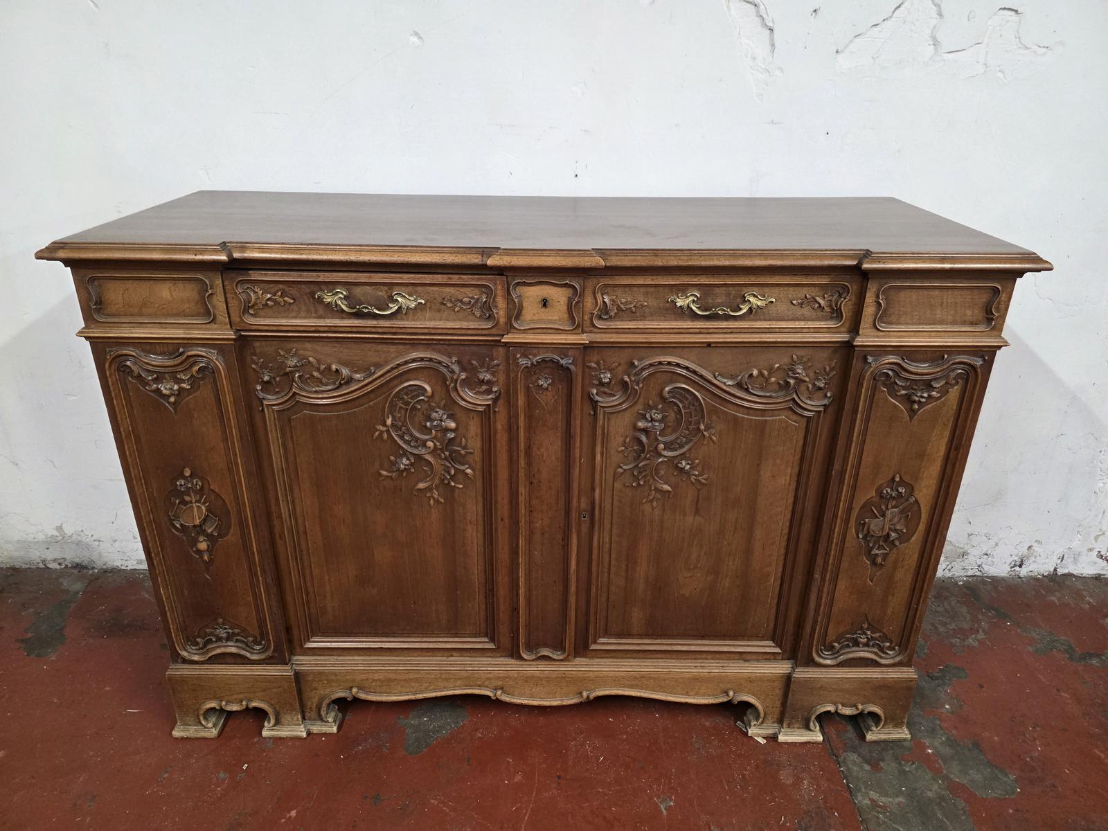 Antique French Walnut Credenza 1900s (1 of 16)