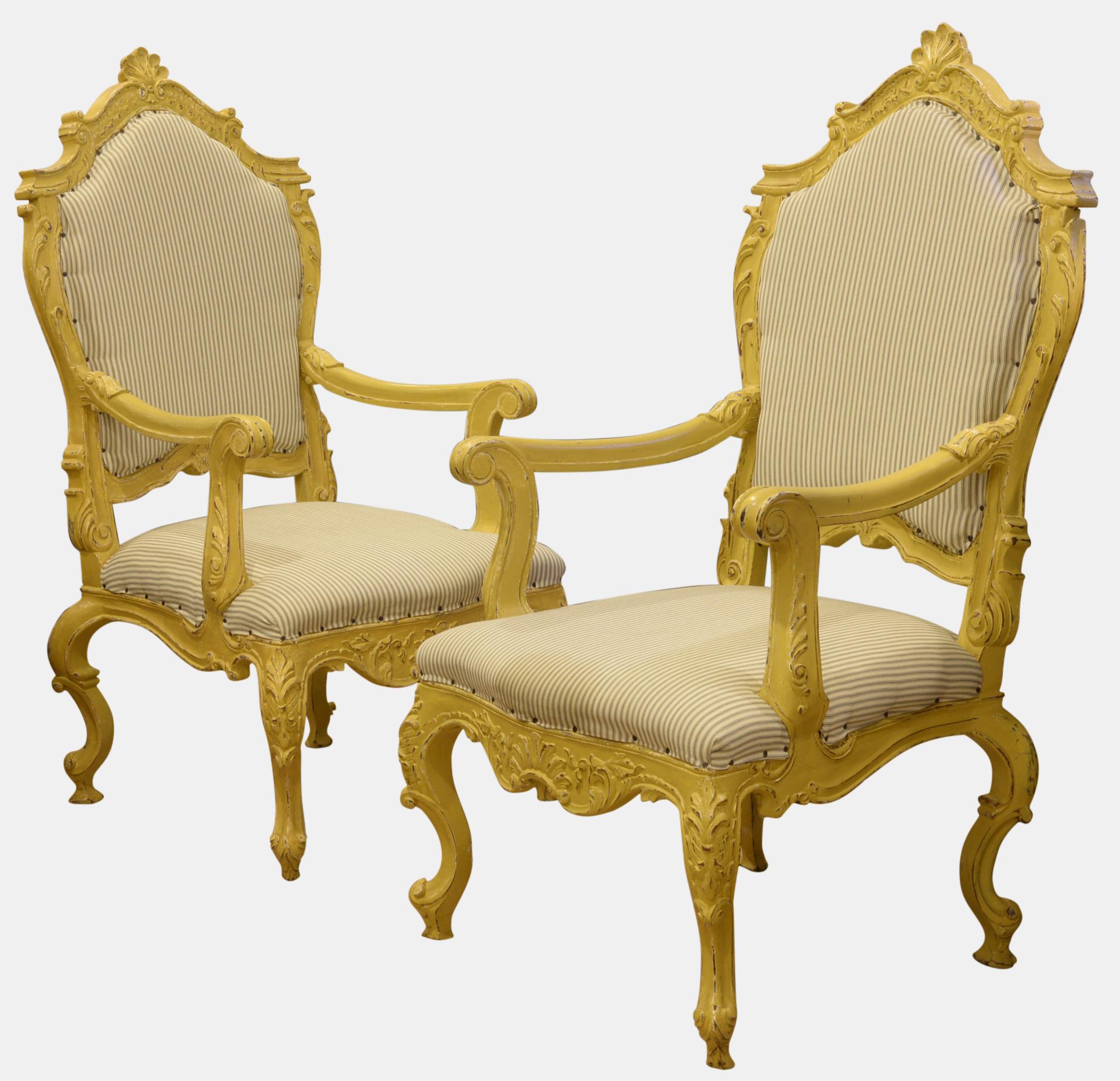Pair of Painted French Armchairs (1 of 1) Pair of Painted French Armchairs (1 of 1)