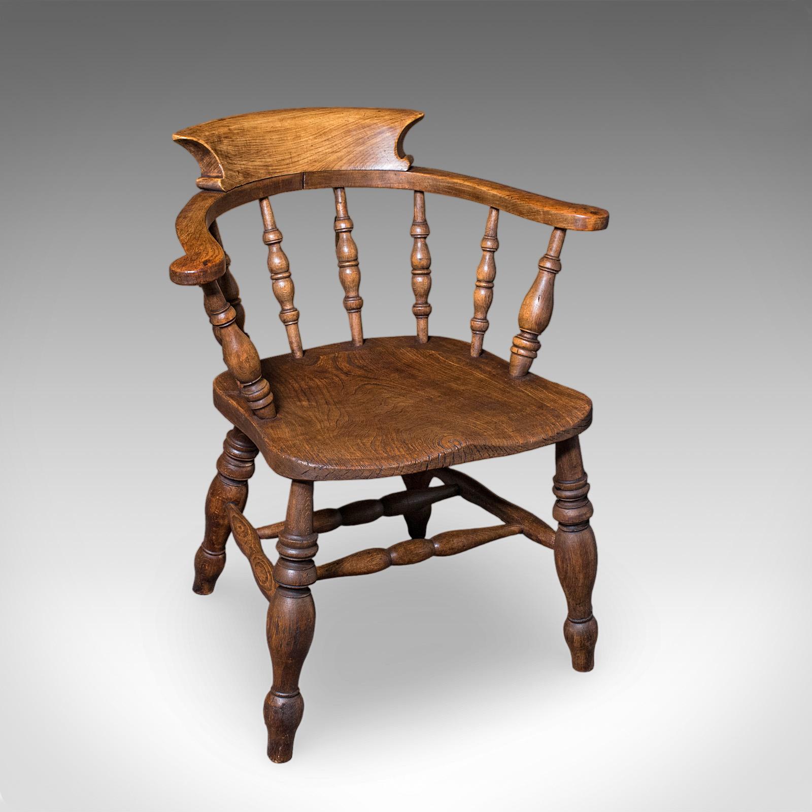 Antique Country House Captain's Chair, English, Smoker's Bow, Edwardian, C.1906 (1 of 12) Antique Country House Captain's Chair, English, Smoker's Bow, Edwardian, C.1906 (1 of 12)