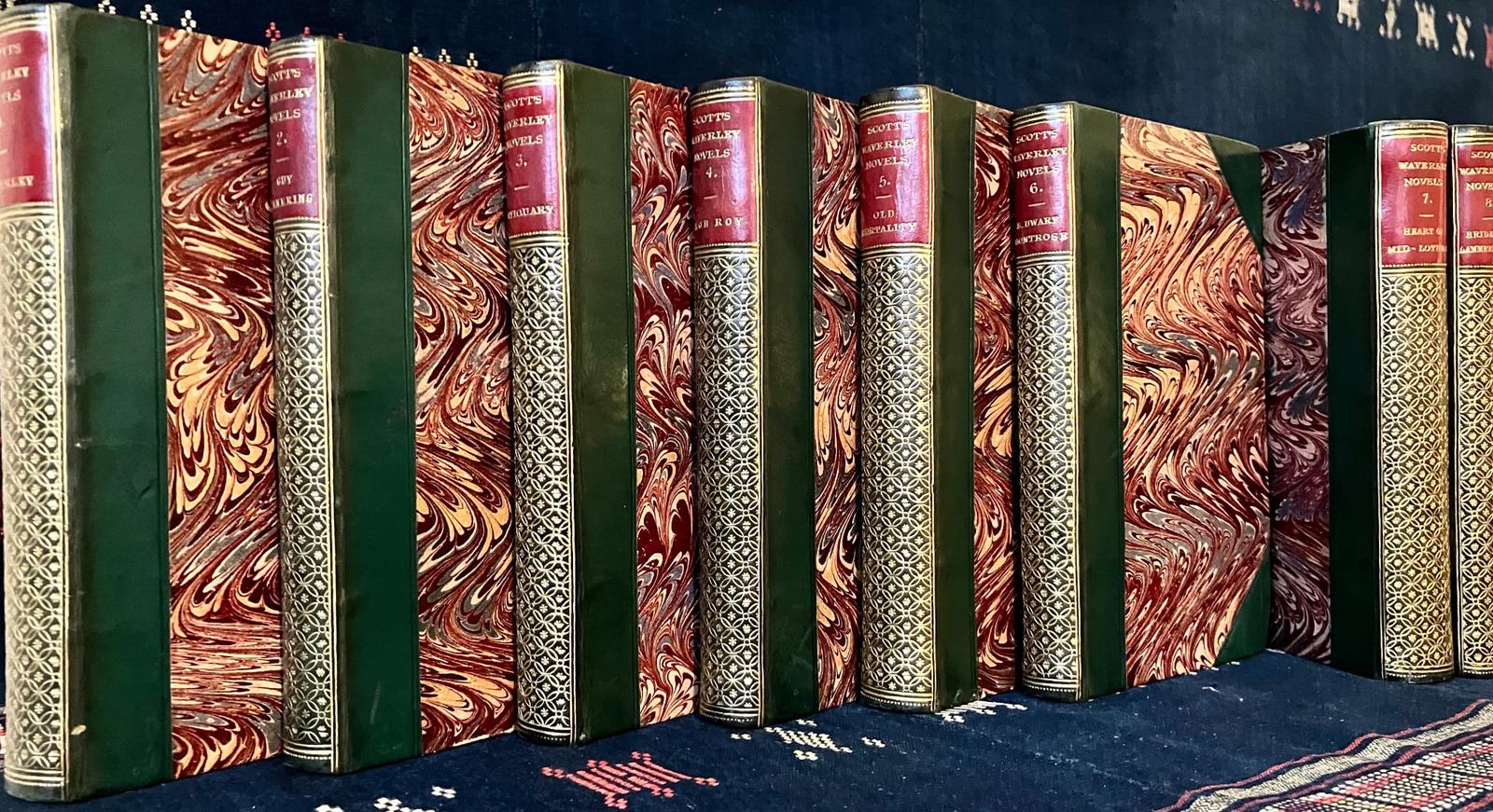 1860 Novels of Walter Scott Complete Set 25 X Vols Superb Leather Gilt Bindings (1 of 5) 1860 Novels of Walter Scott Complete Set 25 X Vols Superb Leather Gilt Bindings (1 of 5)