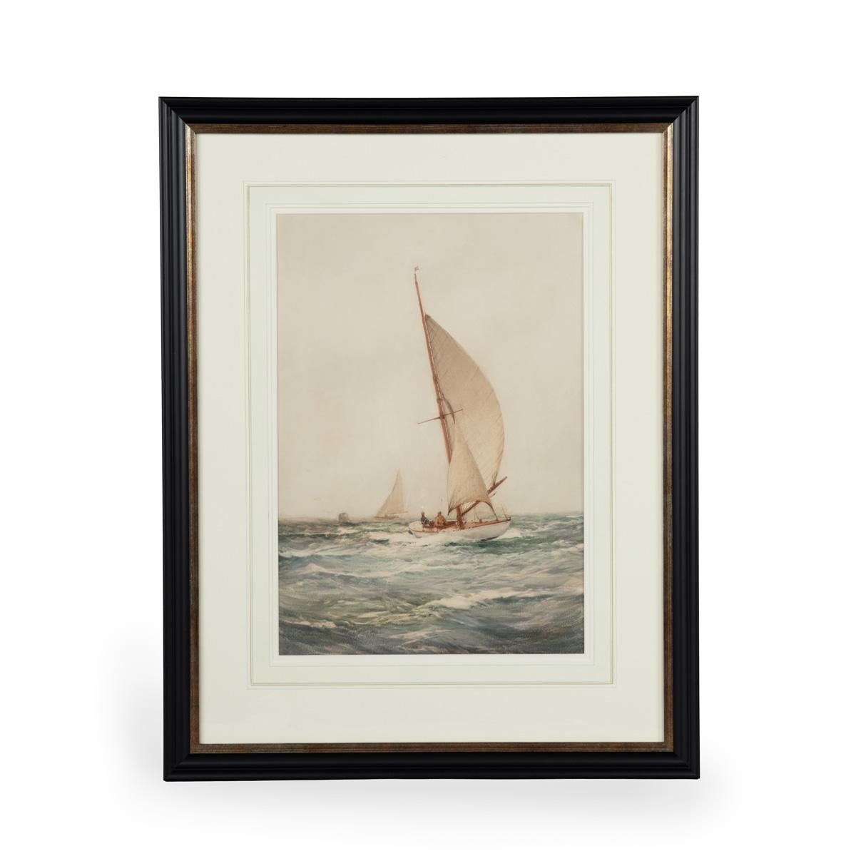 Montague Dawson: ‘Six Metre Class Boat by the Lymington Spit’ (1 of 3)