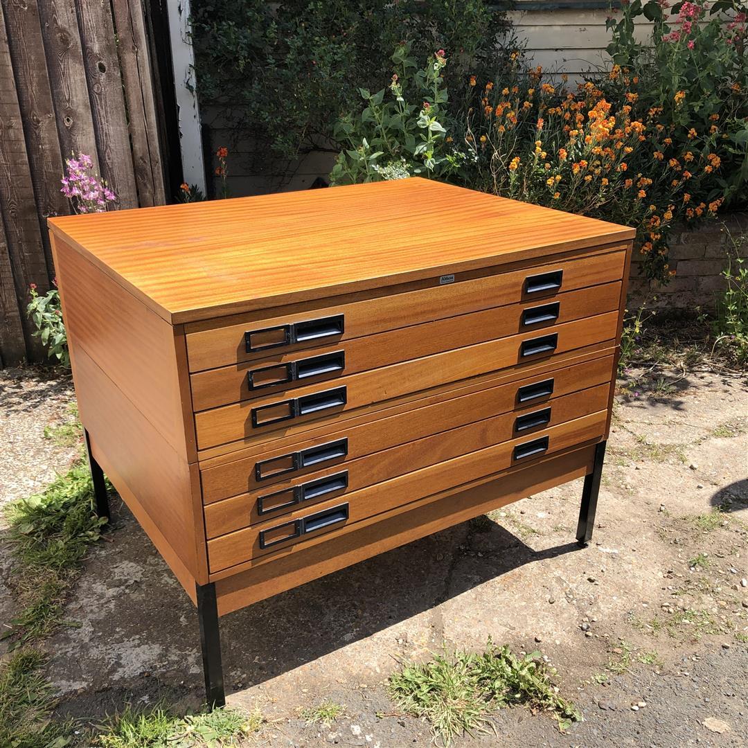 Mid Century Architect's Drawers Plan Chest 1970s (1 of 21)