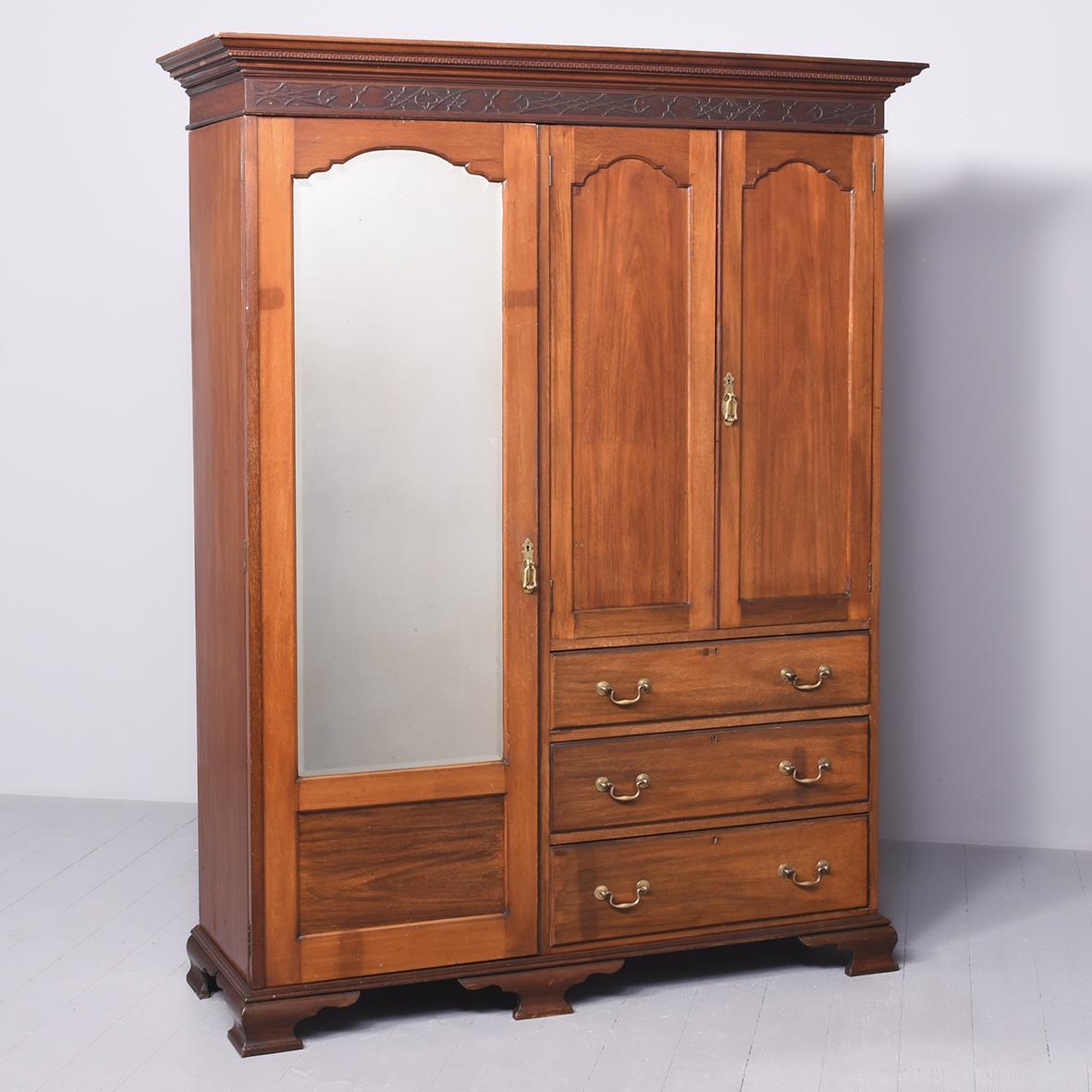 Mahogany Combination Wardrobe (1 of 10)