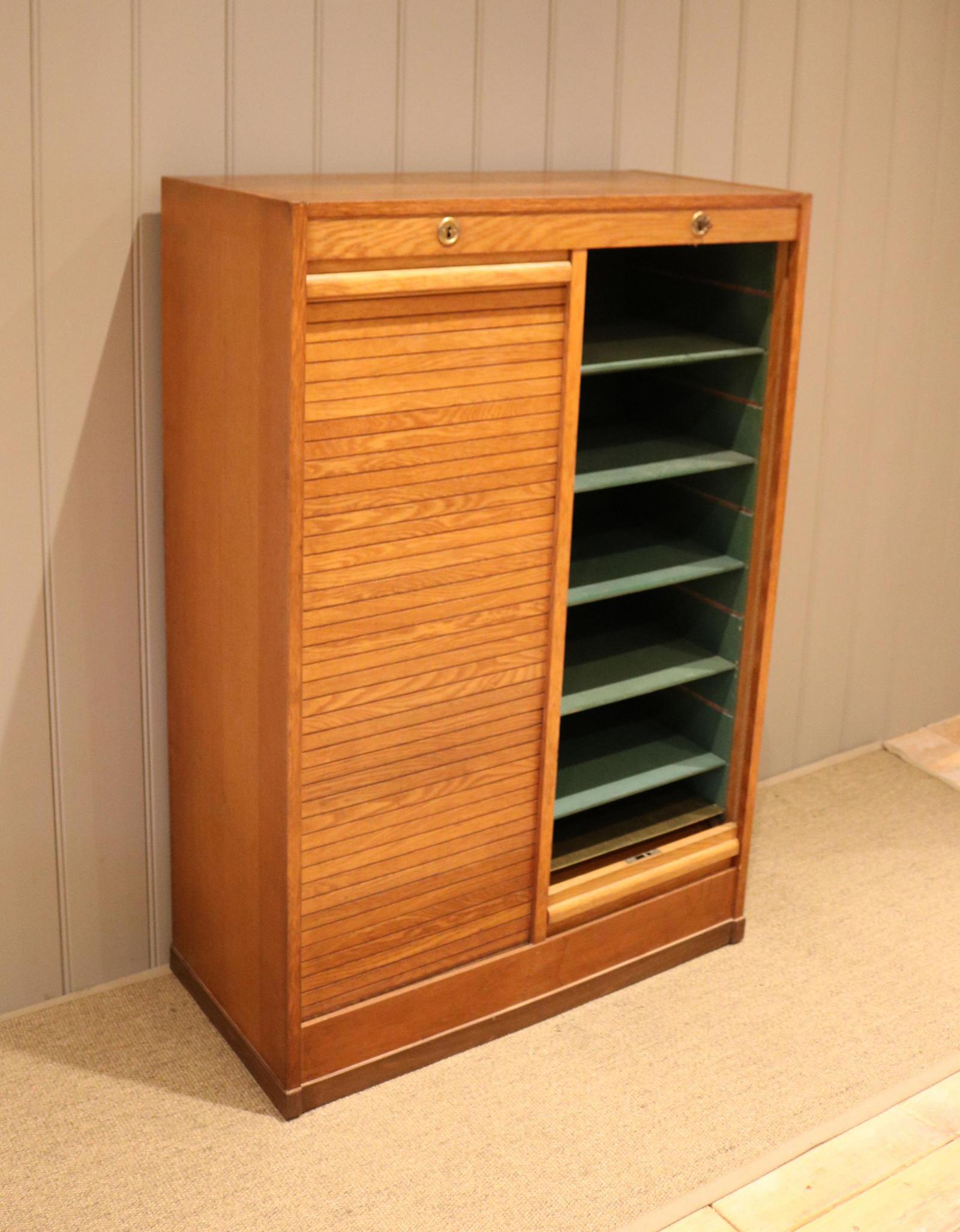 French Oak Tambour Front Filing Cabinet (1 of 9) French Oak Tambour Front Filing Cabinet (1 of 9)