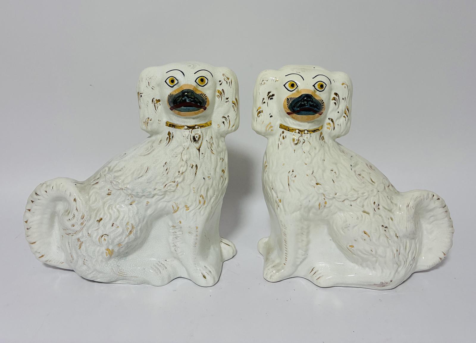 Pair of Antique Staffordshire Dogs (1 of 10) Pair of Antique Staffordshire Dogs (1 of 10)