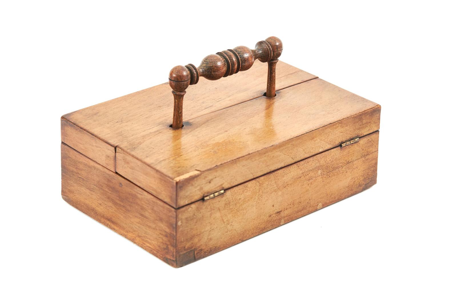 Unusual Antique Mahogany Stationary Box (1 of 7)