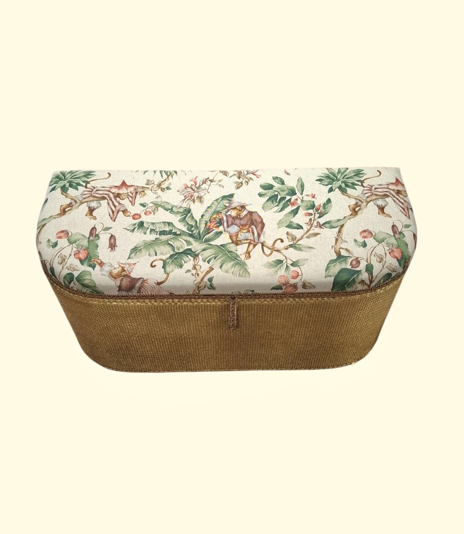 Rattan Weave Ottoman by Philippine Maker Kane Kraft (1 of 3)