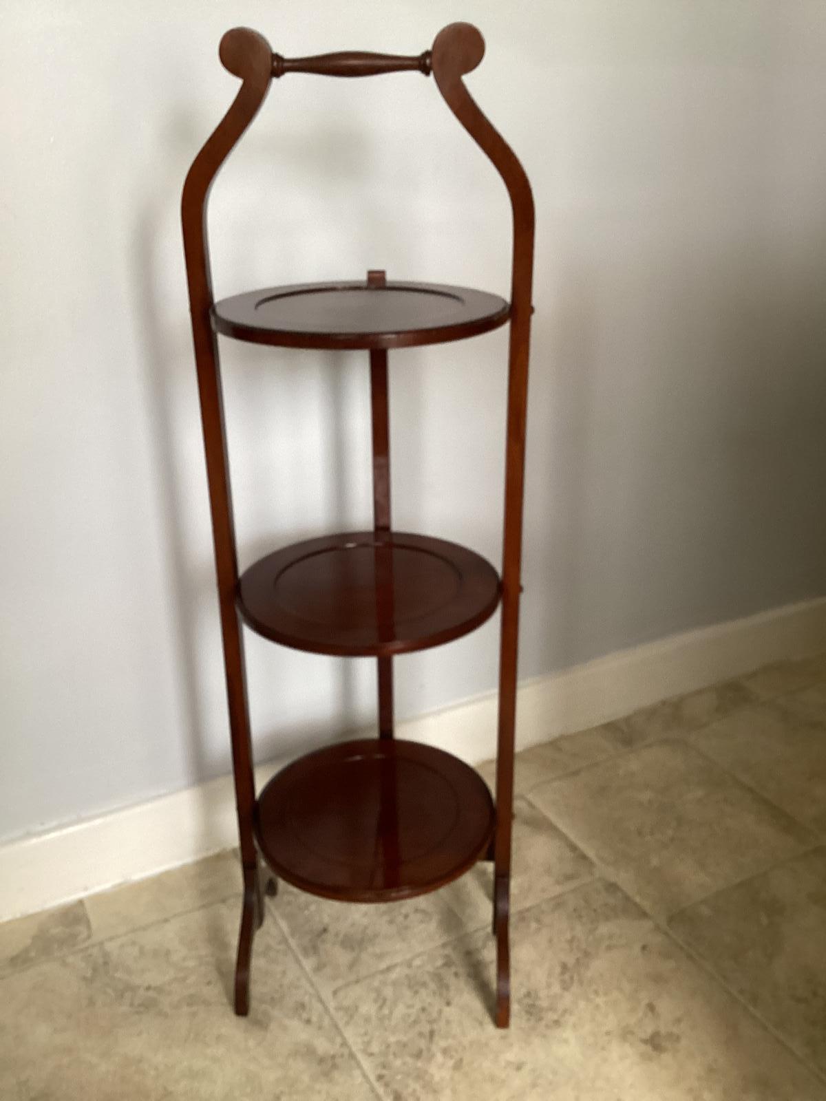 Edwardian Mahogany Folding Cake Stand (1 of 8)