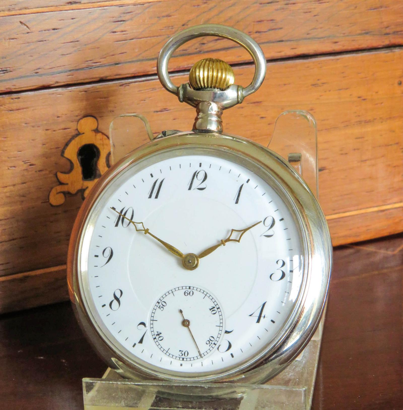 Pocket Watch : Antique Silver Pocket Watch, Auguste Favre (1 of 5)