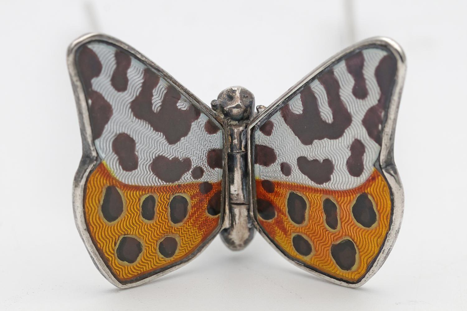 Rare Novelty Silver & Enamel Sweet Meat Tongs (1 of 3)