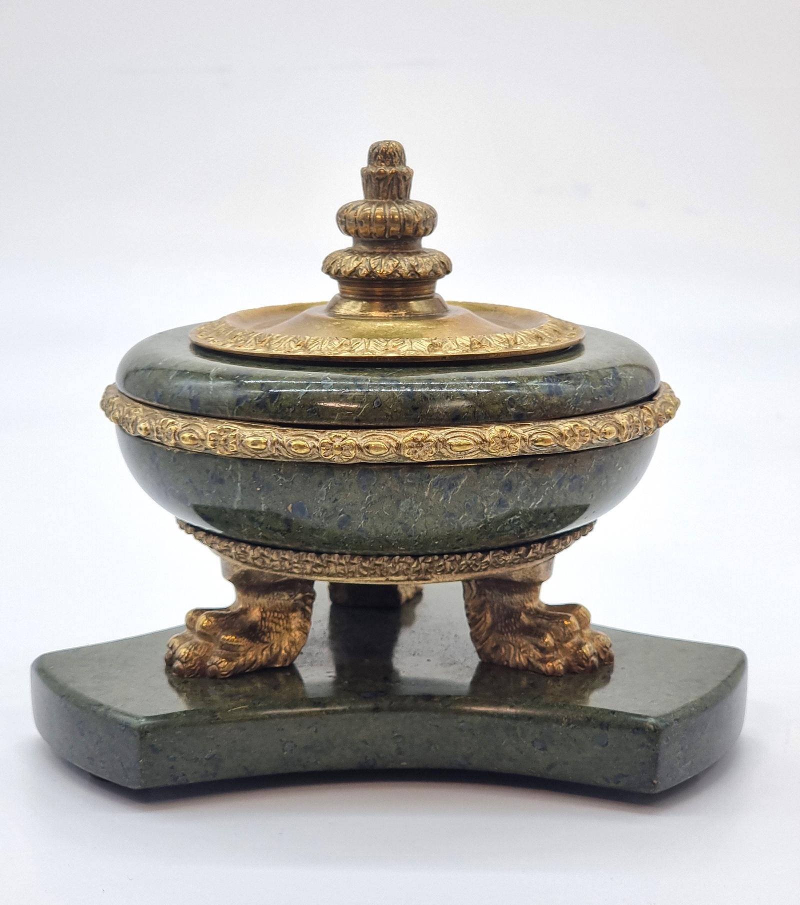 19th Century French Empire Marble & Ormolu Inkstand (1 of 1)