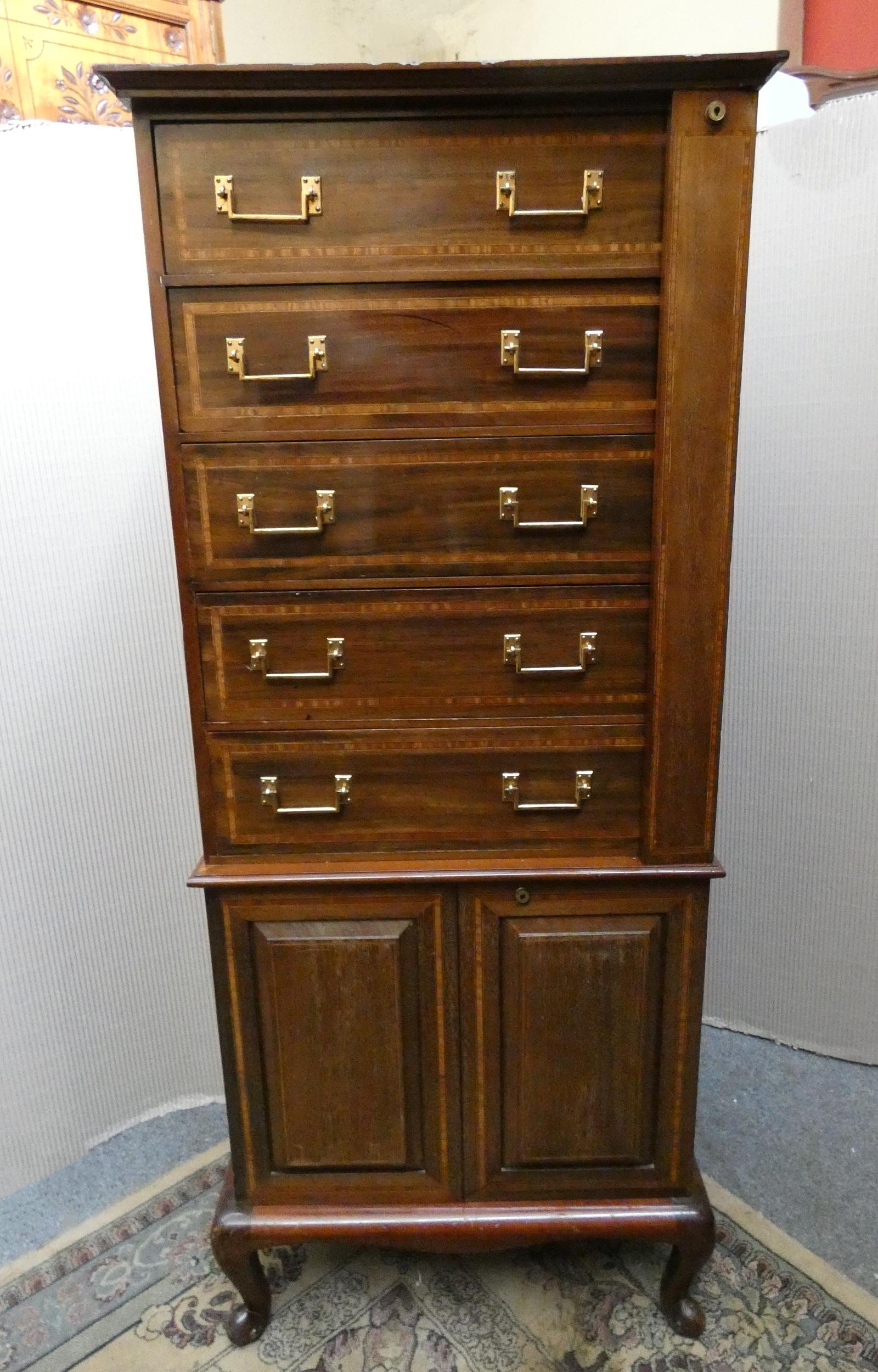 Mahogany Collectors Cabinet (1 of 8)