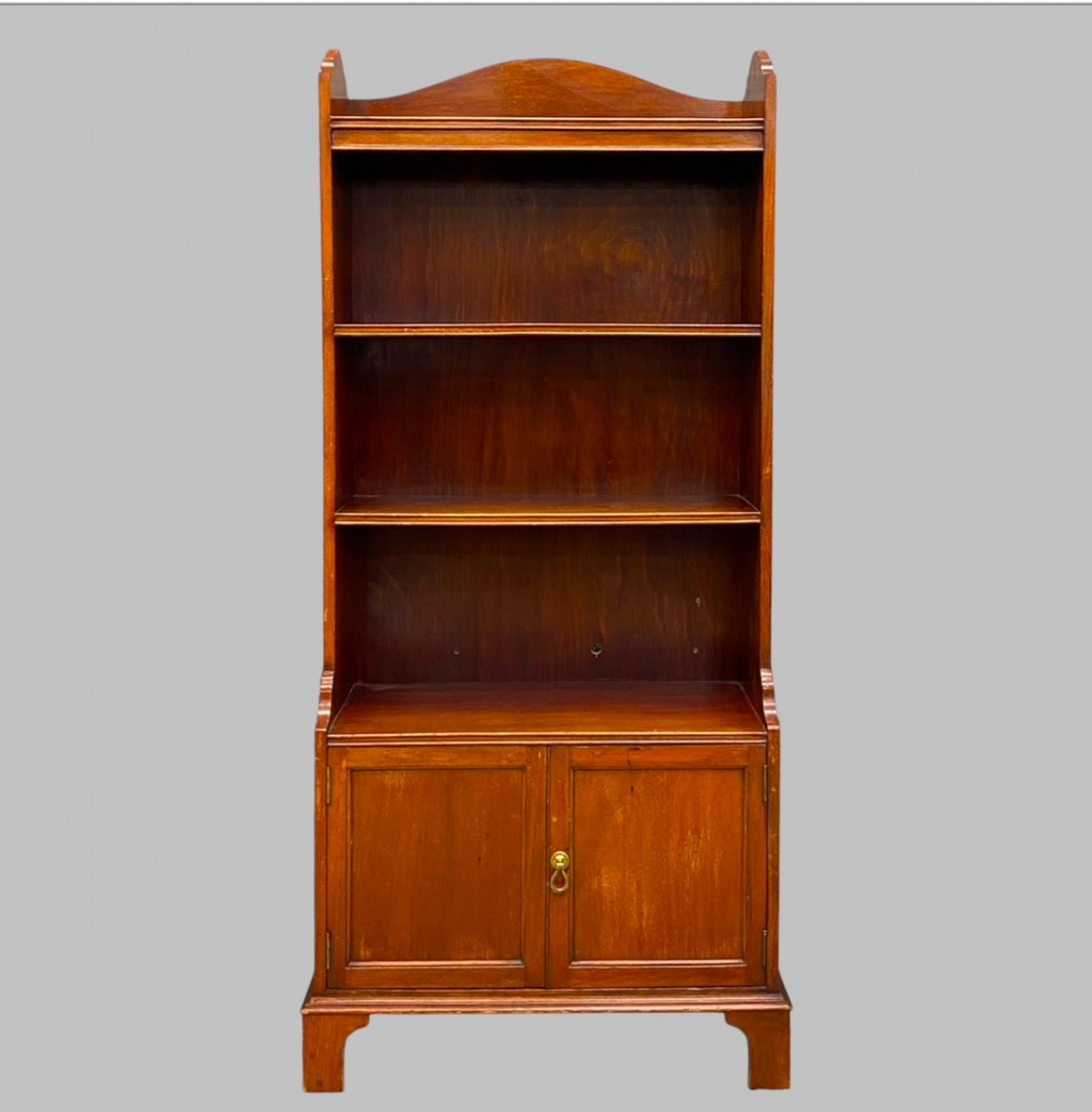 Attractive Edwardian Mahogany Waterfall Bookcase (1 of 7)