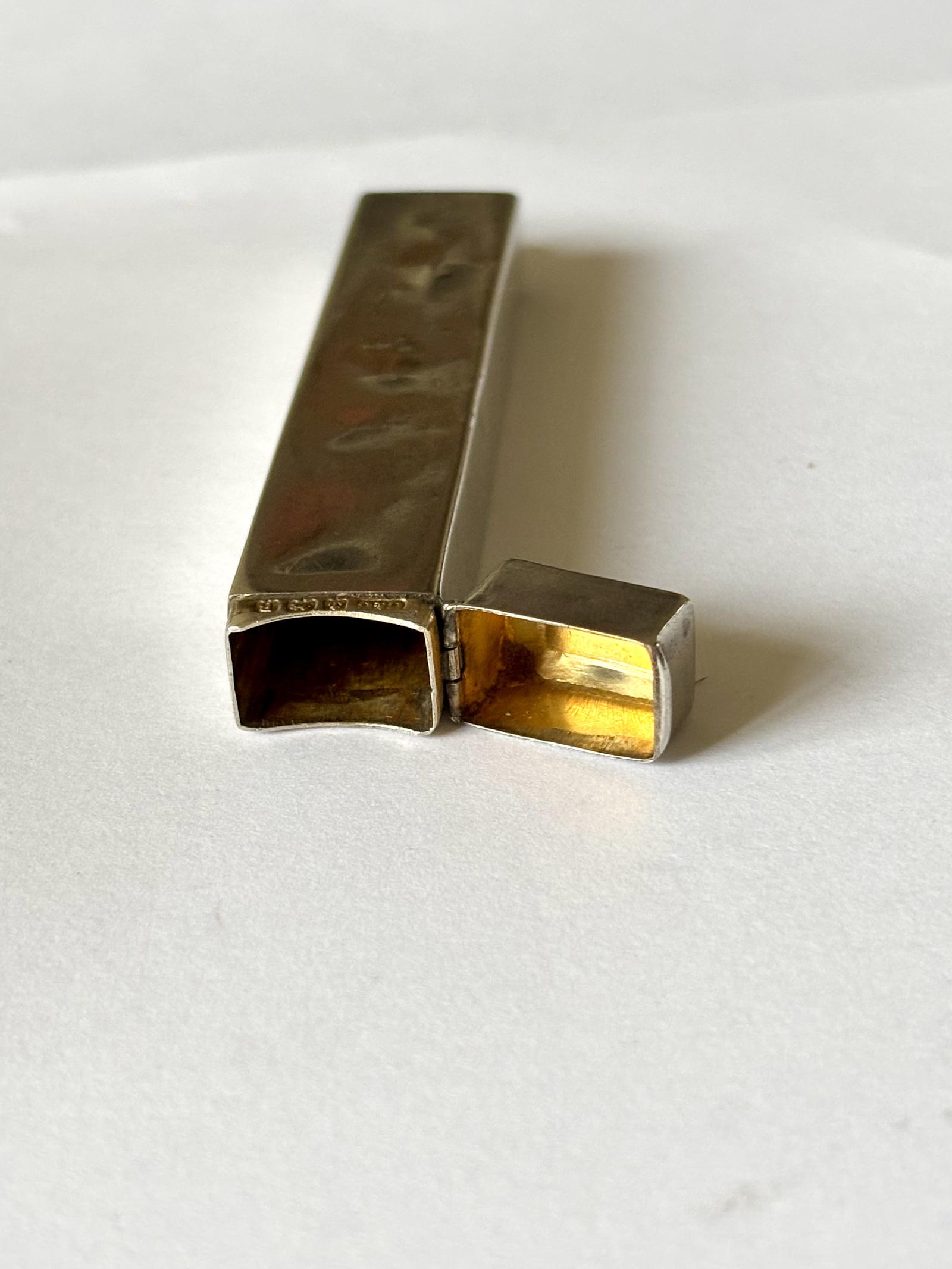 George V Silver Toothpick Holder with Pendant Loop Cohen & Charles 1926 (1 of 10)