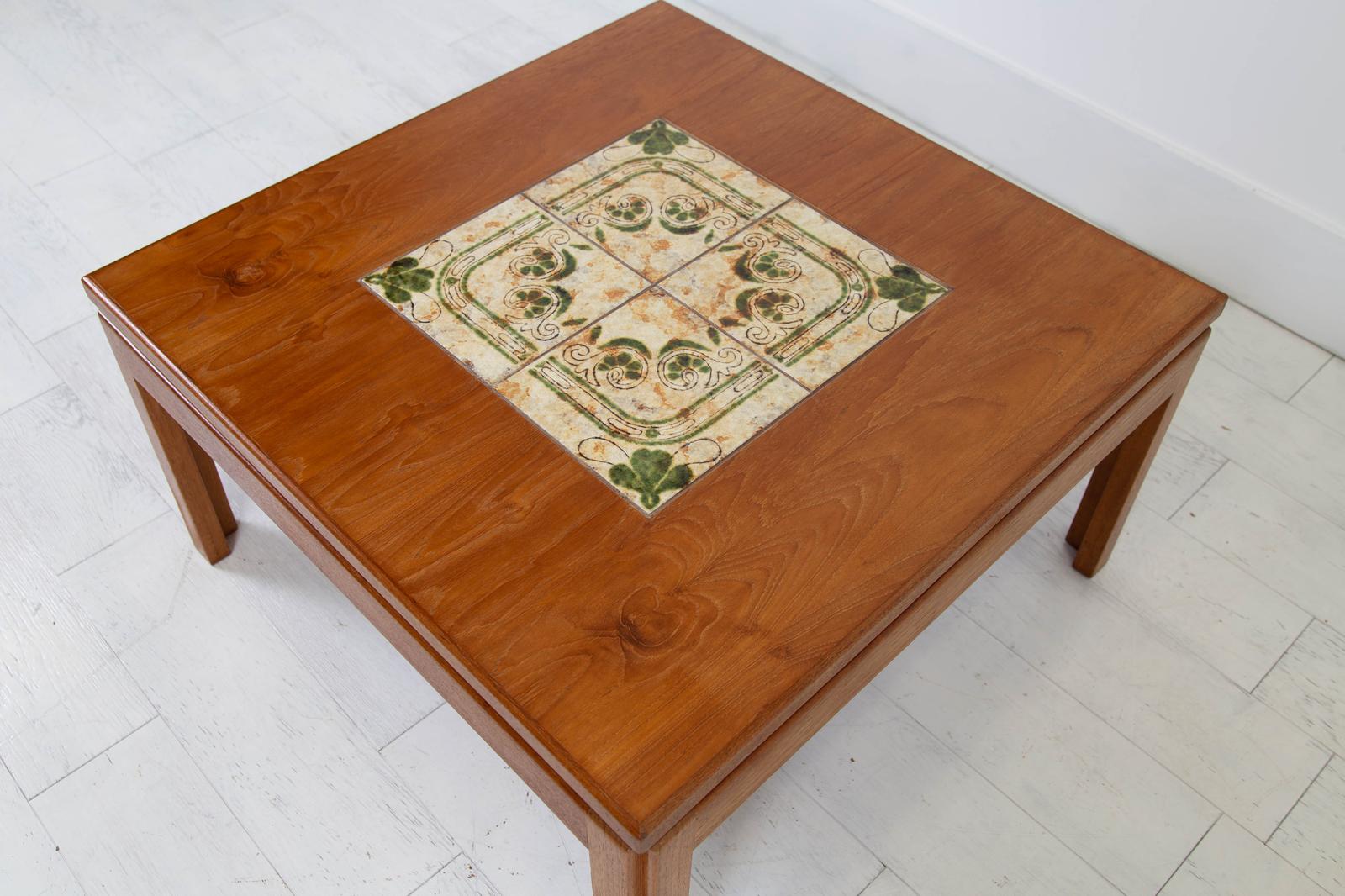 Teak & Centre Tiled Coffee Table c.1970 (1 of 14)