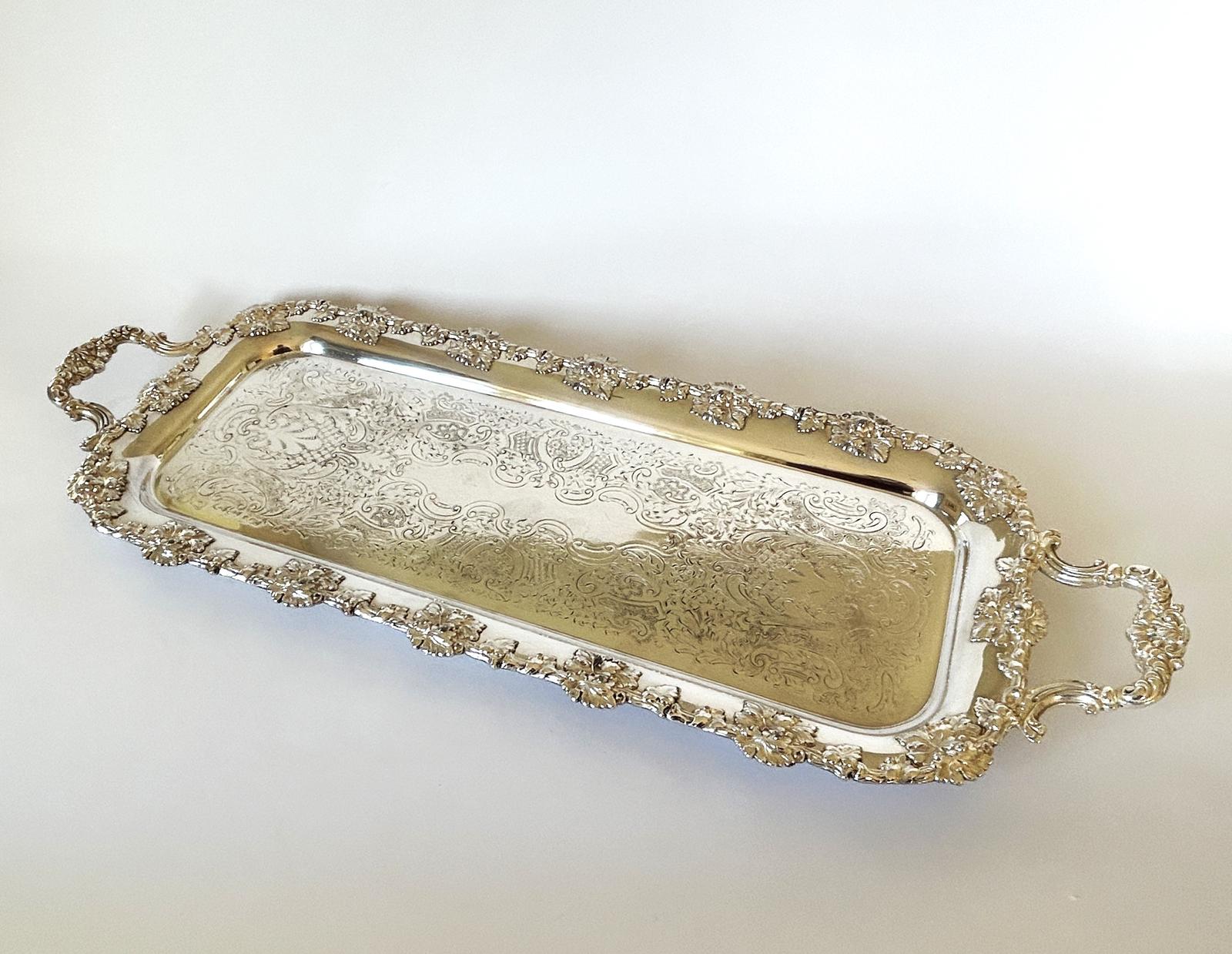 Fabulous Edwardian Silver Plated Sandwich Tray (1 of 8)