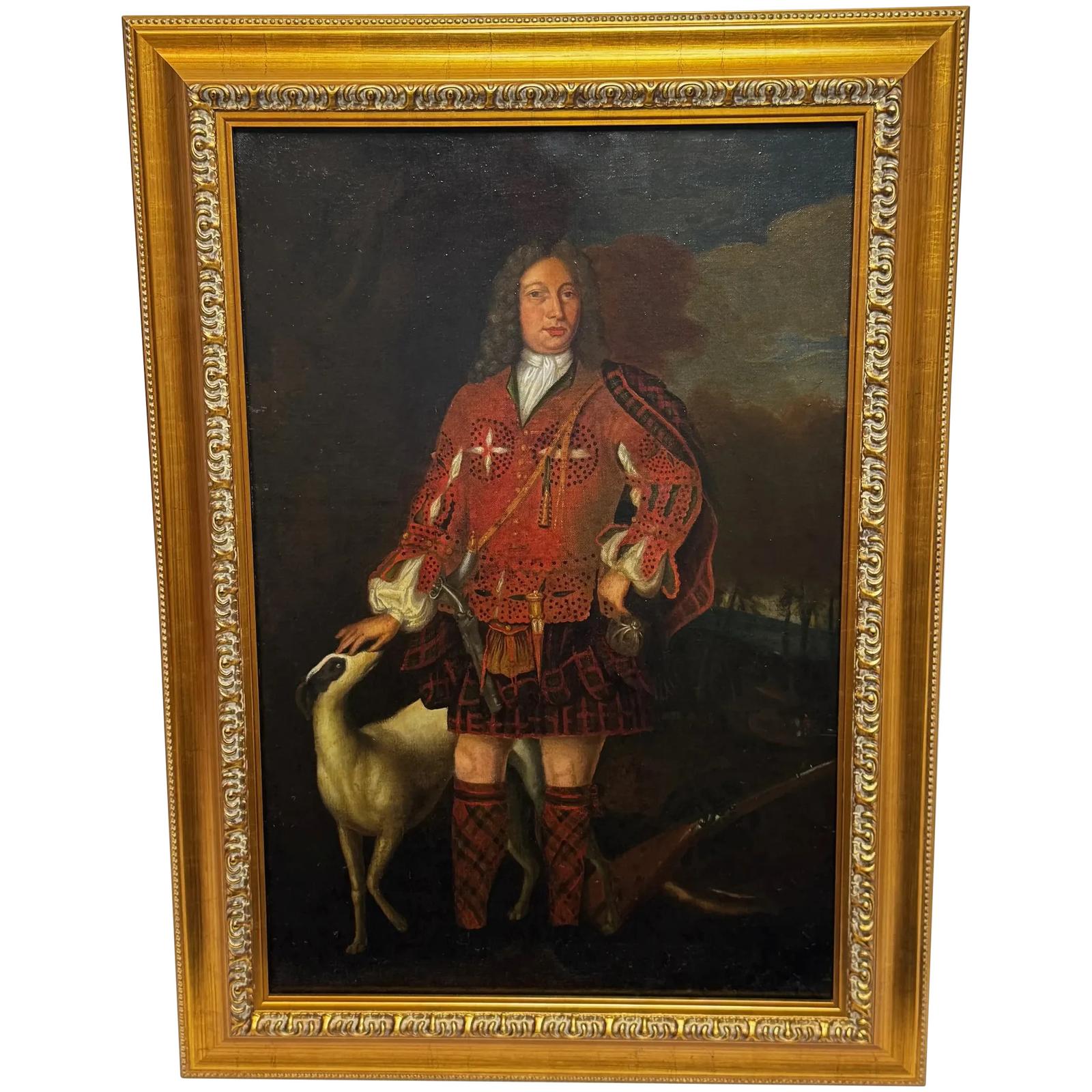 Jacobite Highland Scottish Noble Portrait — After Richard Waitt, Late 19th Century — Kenneth Sutherland, 3rd Lord Duffus in 1732 (1 of 52)