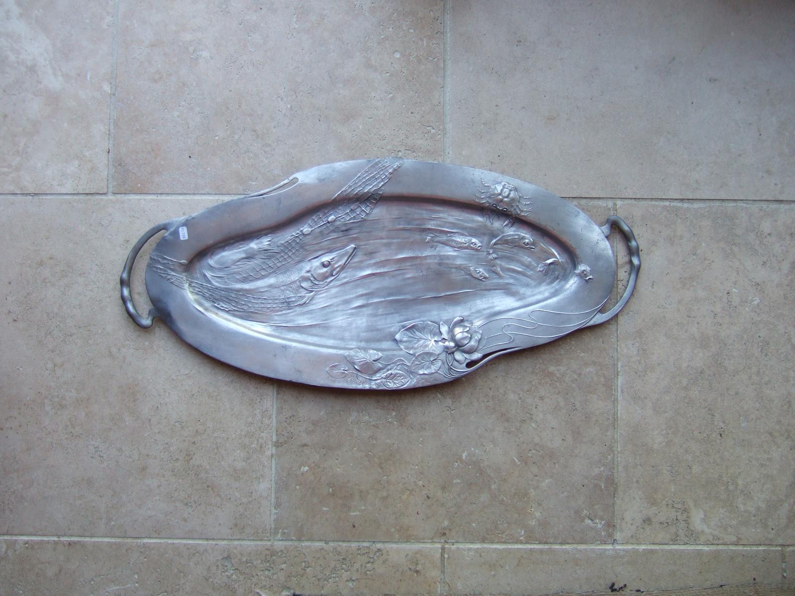 Art Nouveau Period Pewter Tray by Orivit (later Wmf) (1 of 8) Art Nouveau Period Pewter Tray by Orivit (later Wmf) (1 of 8)