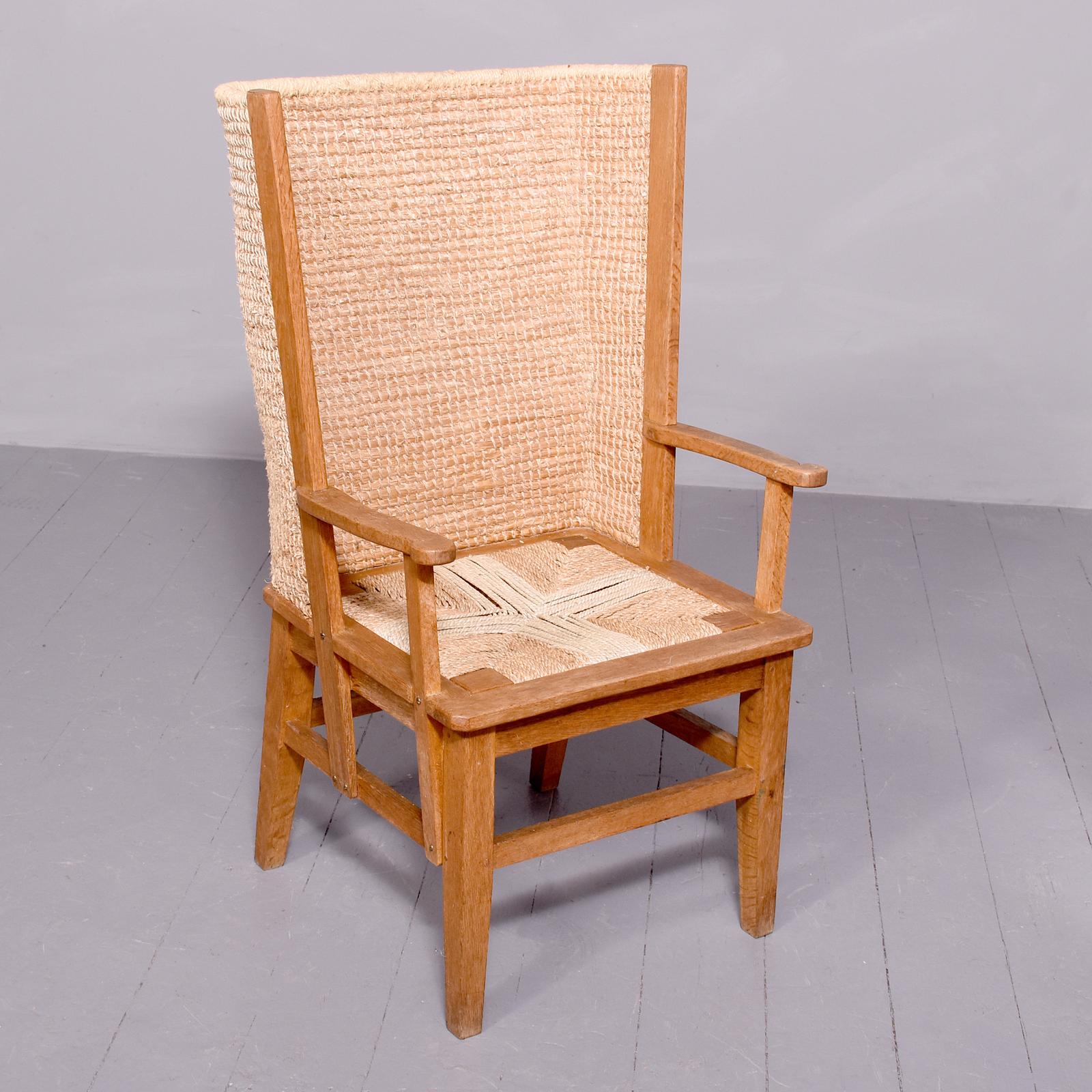 Oak Framed Orkney Chair in the Manner of David Kirkness (1 of 8)