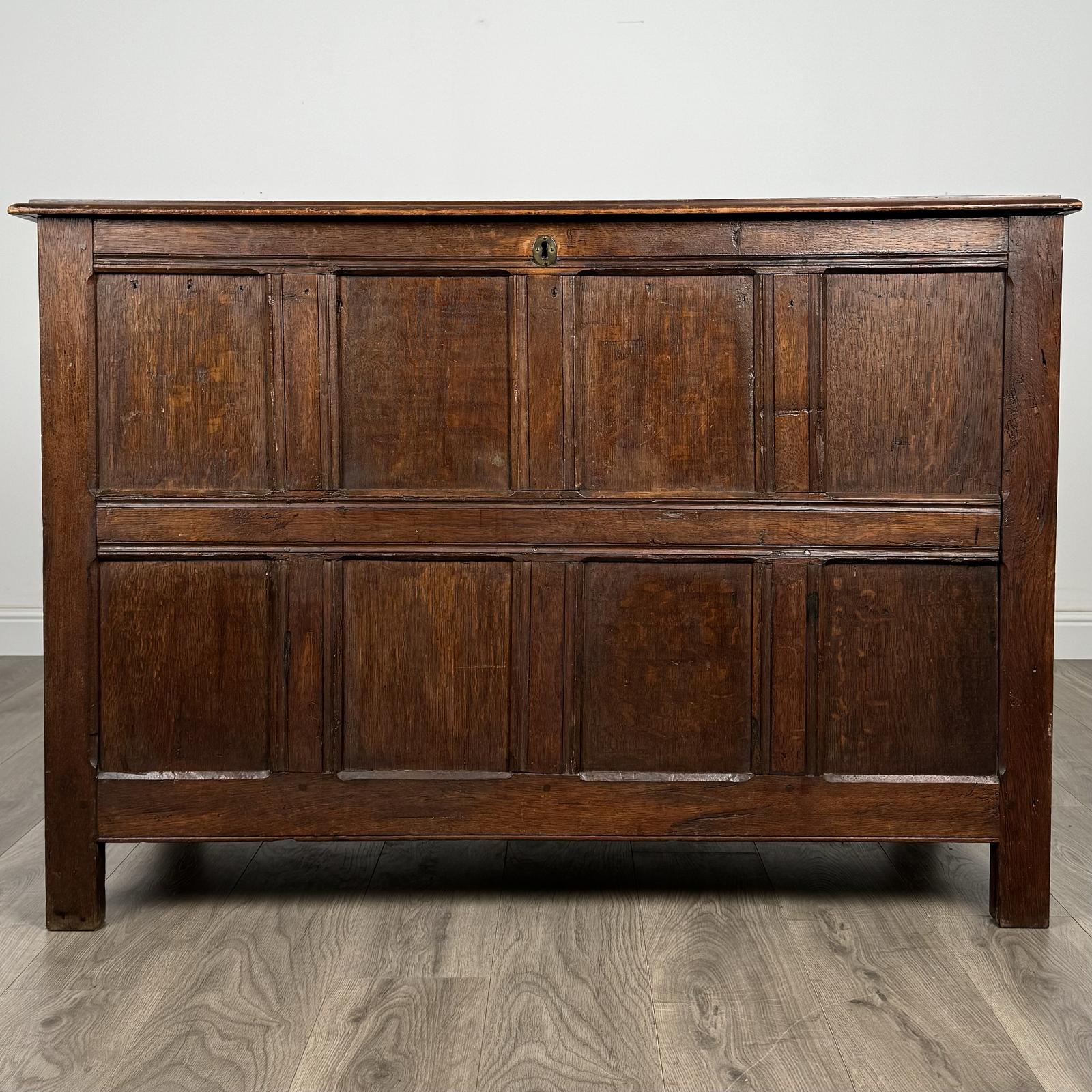 Antique 18th Century Coffer of Unusual Size in Oak (1 of 10)