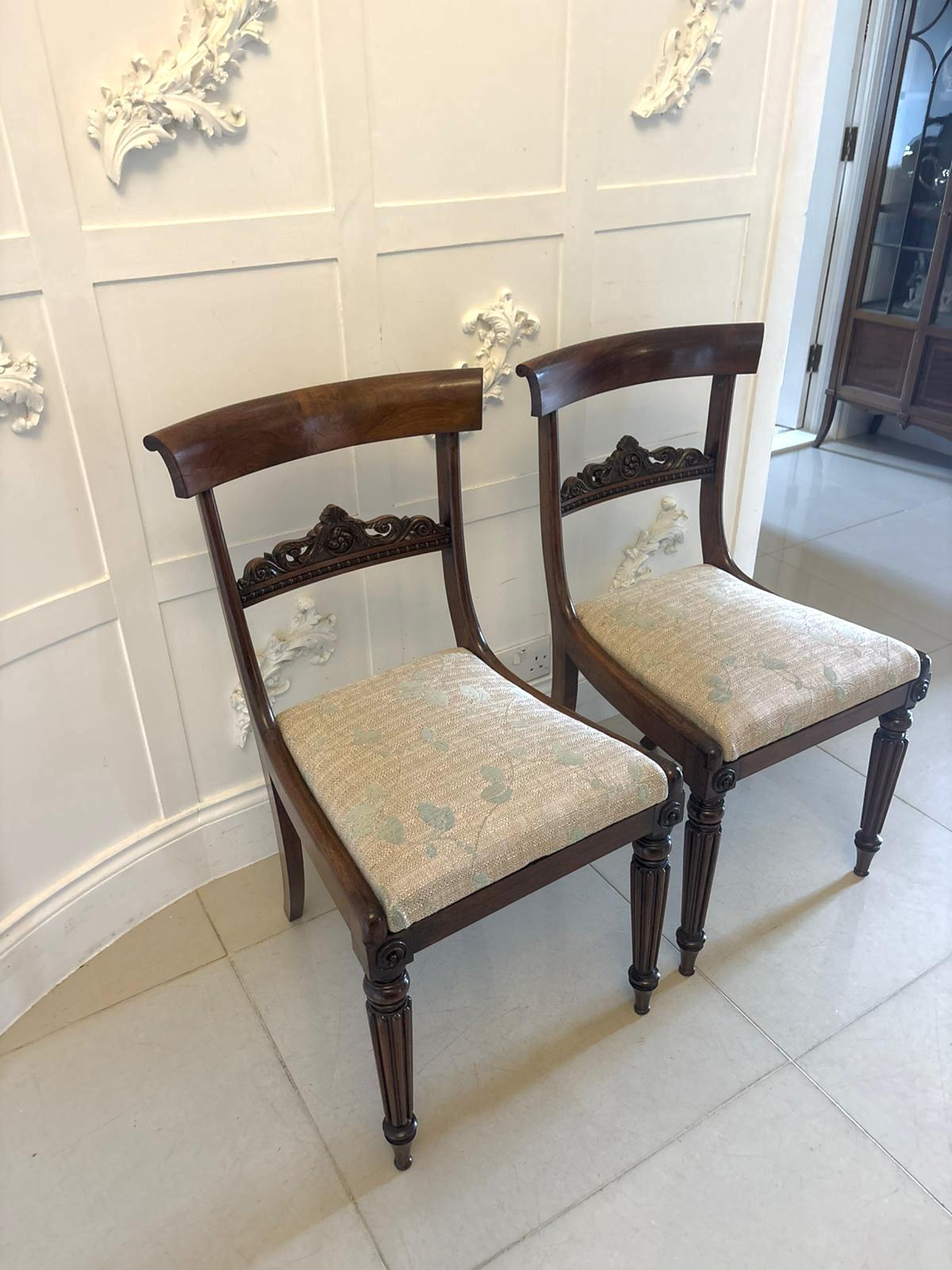 Antique Pair Of Regency Rosewood Side Chairs (1 of 13) Antique Pair Of Regency Rosewood Side Chairs (1 of 13)