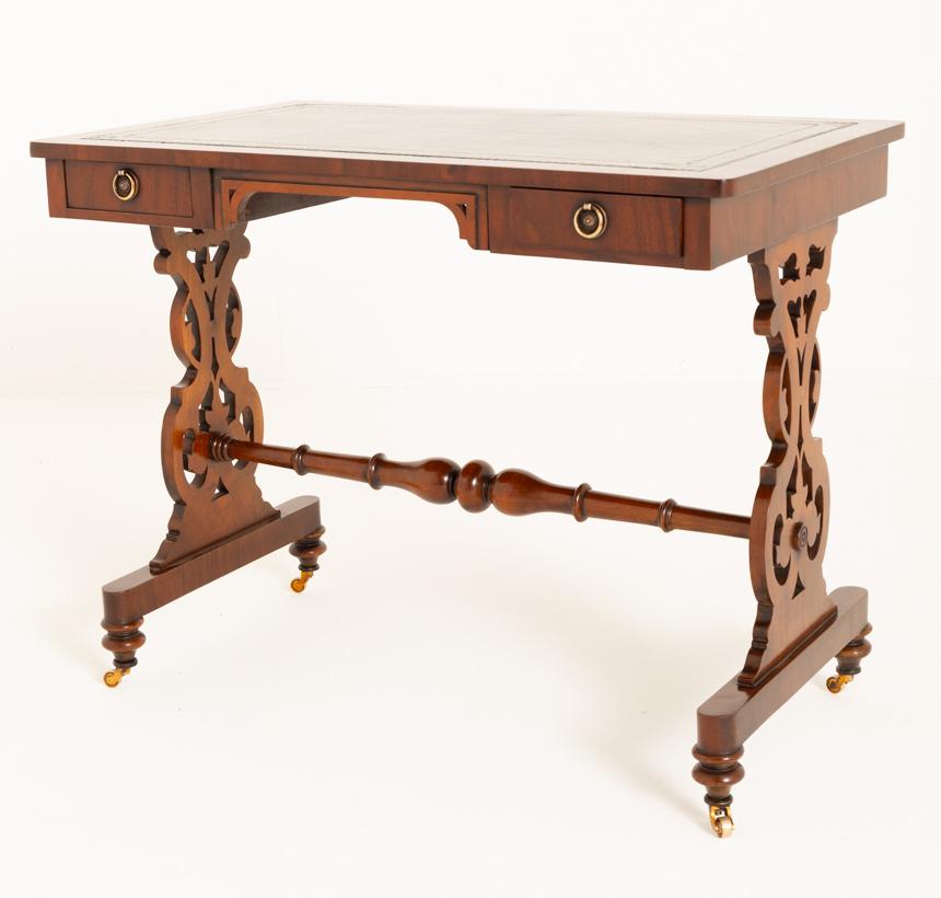 Victorian Mahogany 2 Drawer Writing Table (1 of 11)