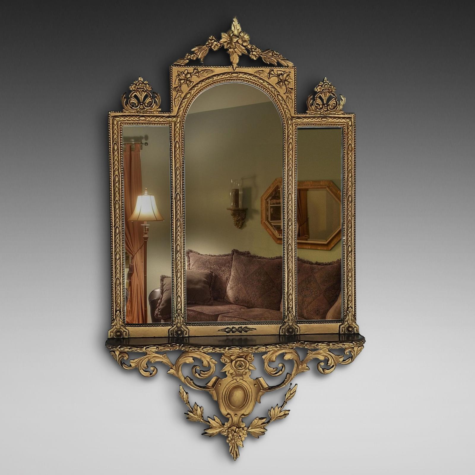 Late 19th Century Gilt Framed Wall Mirror (1 of 10) Late 19th Century Gilt Framed Wall Mirror (1 of 10)