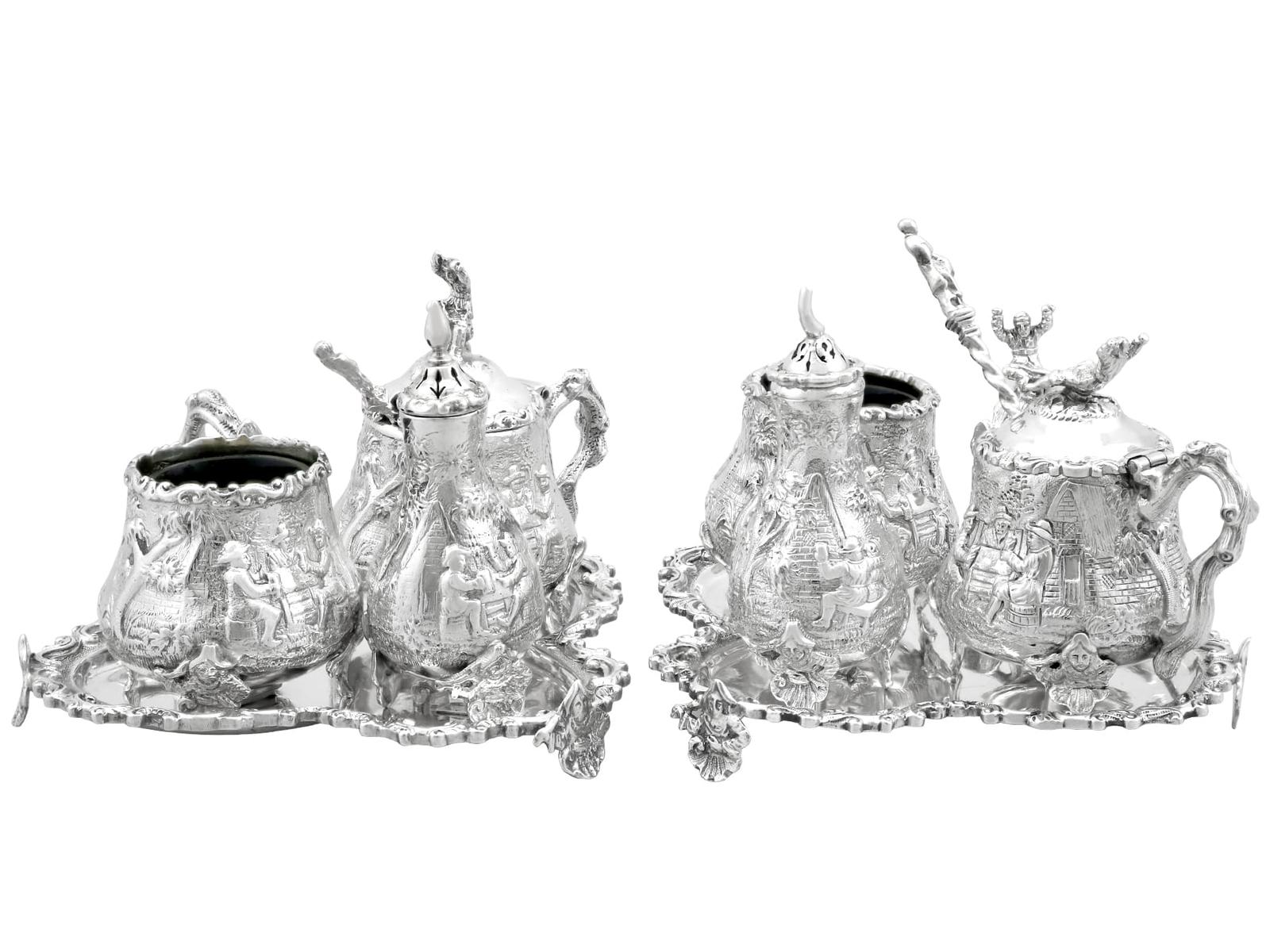 Antique Victorian Sterling Silver Cruet Sets 1883 (1 of 30)