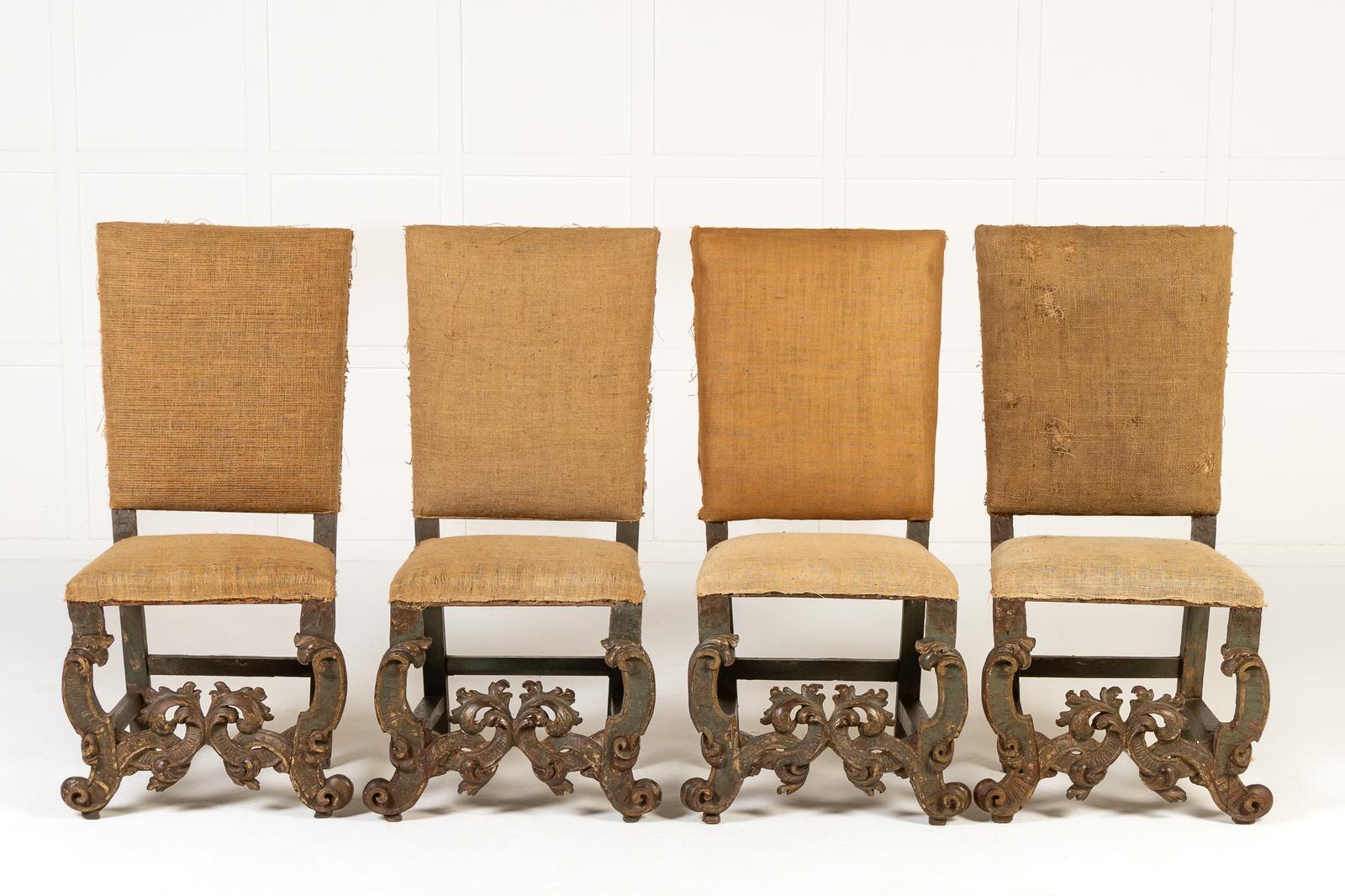 Set of Four 17th Century Italian Side Chairs (1 of 5) Set of Four 17th Century Italian Side Chairs (1 of 5)