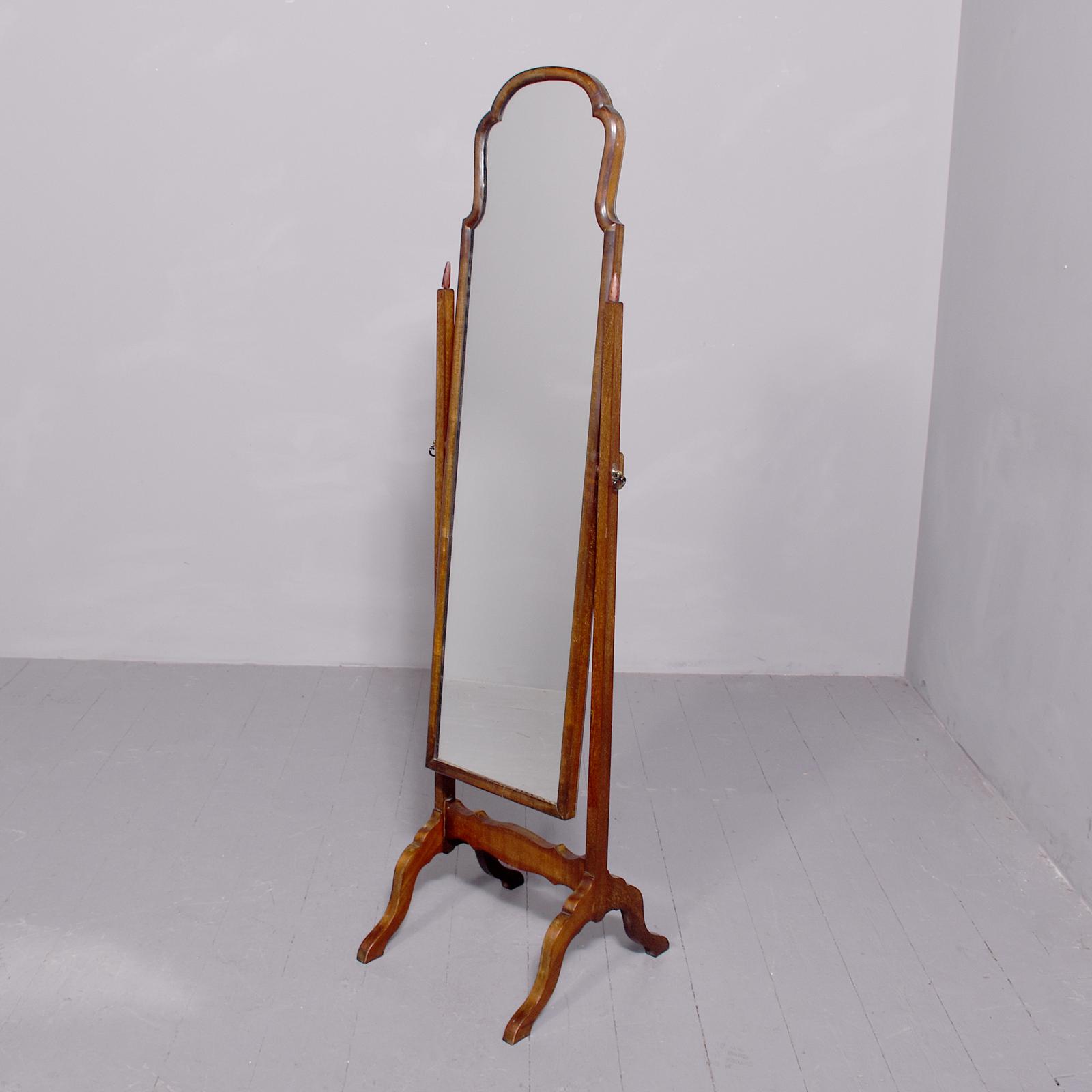 Mahogany Framed Cheval Mirror (1 of 8)