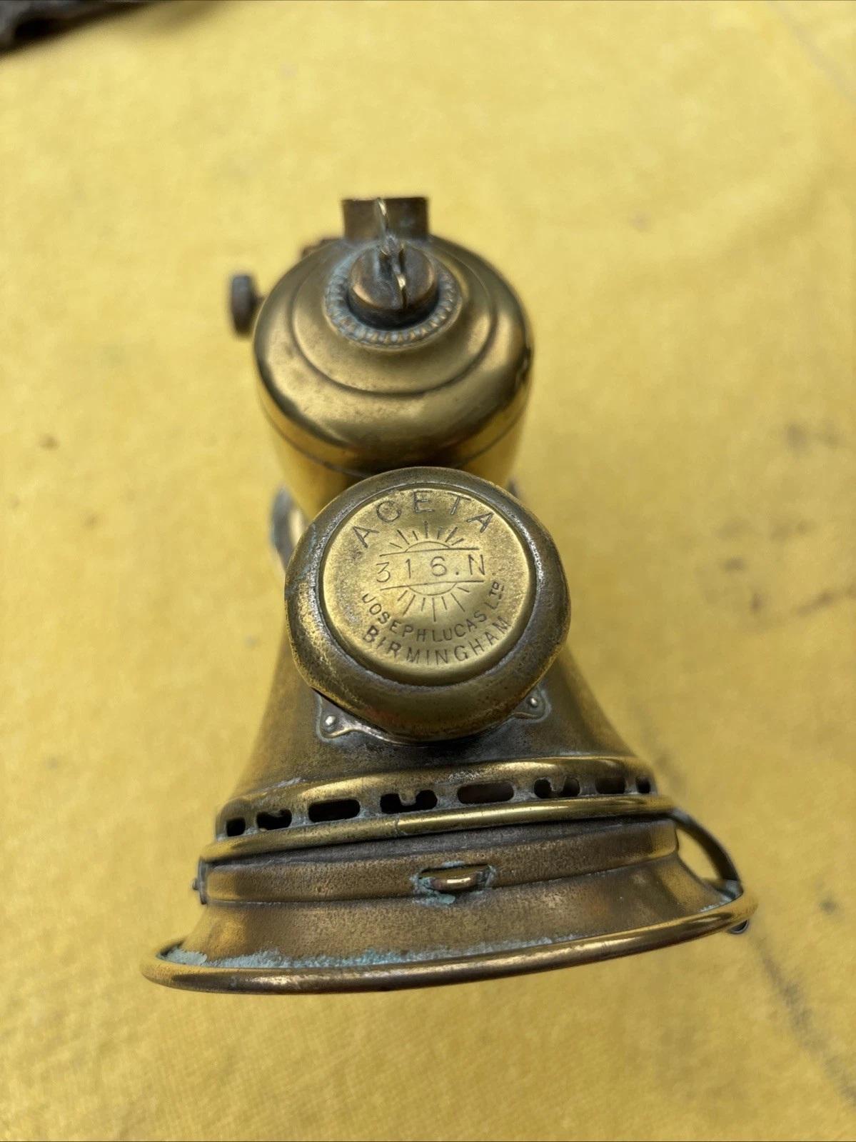 Lucas of Birmingham 'Aceta Major' Acetyline Bicycle Lamp (1 of 4) Lucas of Birmingham 'Aceta Major' Acetyline Bicycle Lamp (1 of 4)