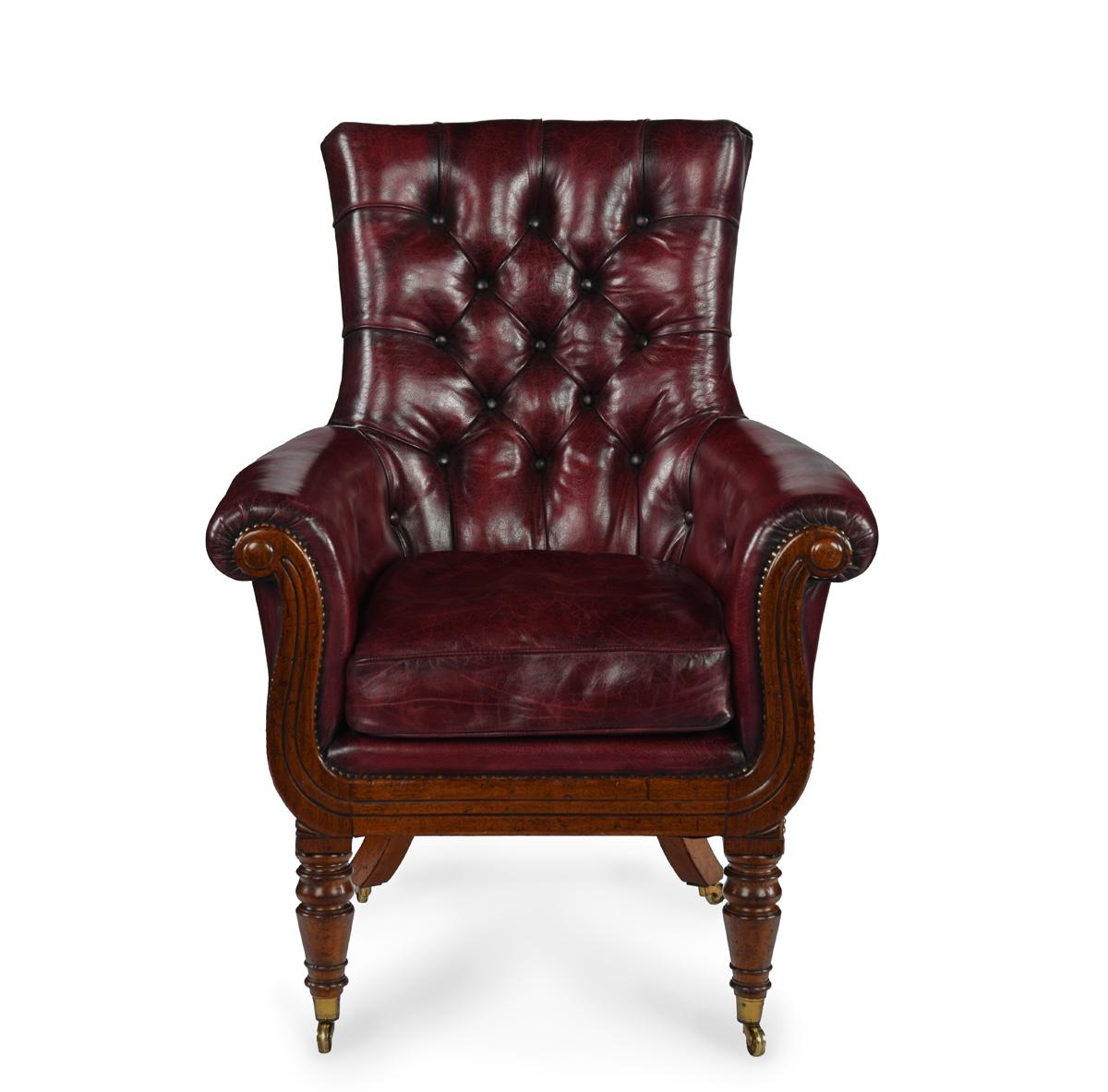 George IV Mahogany Library Chair (1 of 7)