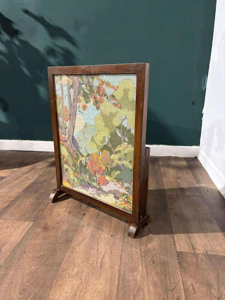 Vintage Folding Tapestry Fire Screen / Table (1 of 13)