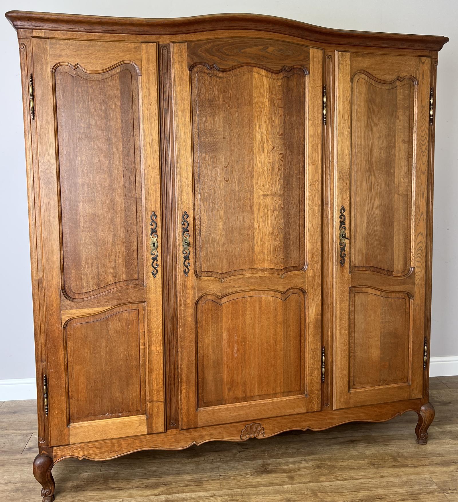 Wardrobe Vintage French Oak Three Door Carved Armoire (1 of 11) Wardrobe Vintage French Oak Three Door Carved Armoire (1 of 11)