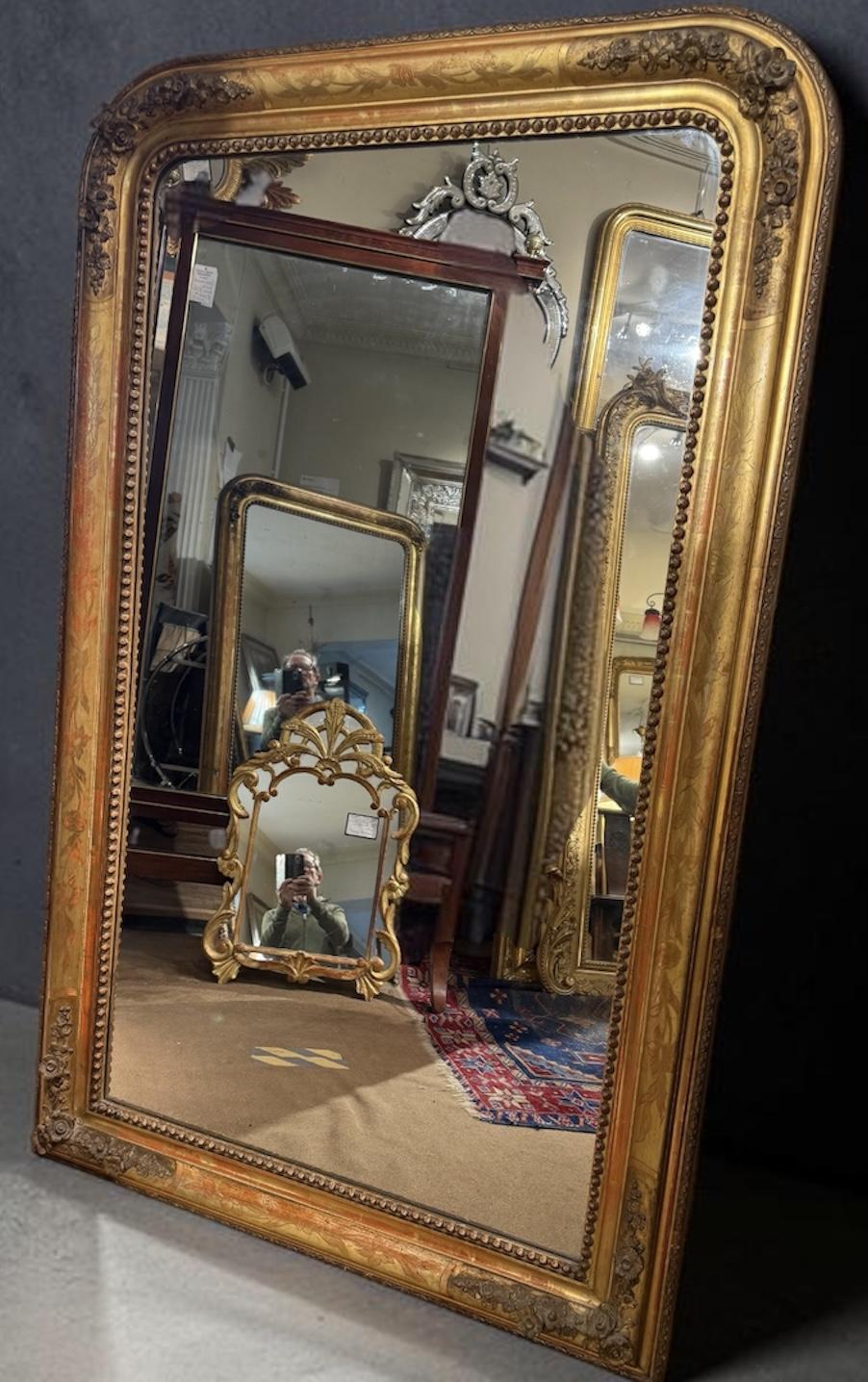 Large Louis Philippe Gilt Mirror (1 of 7) Large Louis Philippe Gilt Mirror (1 of 7)