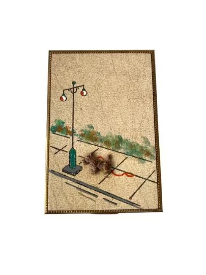 Vintage Powder Compact Dog on Leash Active Photos c.1950 (1 of 6)