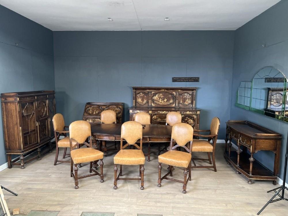 Fantastic 13 Piece Oak Dining Set (1 of 13)