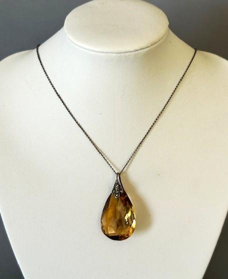 Fabulous Art Deco Silver & Citrine Pendant (1 of 8) Fabulous Art Deco Silver & Citrine Pendant (1 of 8)