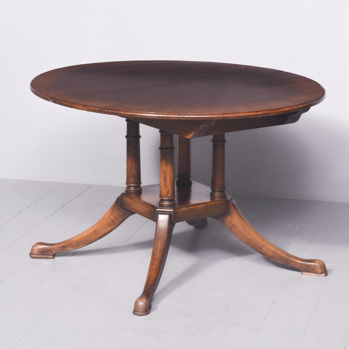 Georgian-style Extending Oak Oval Dining Table of Desirable Proportions (1 of 6) Georgian-style Extending Oak Oval Dining Table of Desirable Proportions (1 of 6)