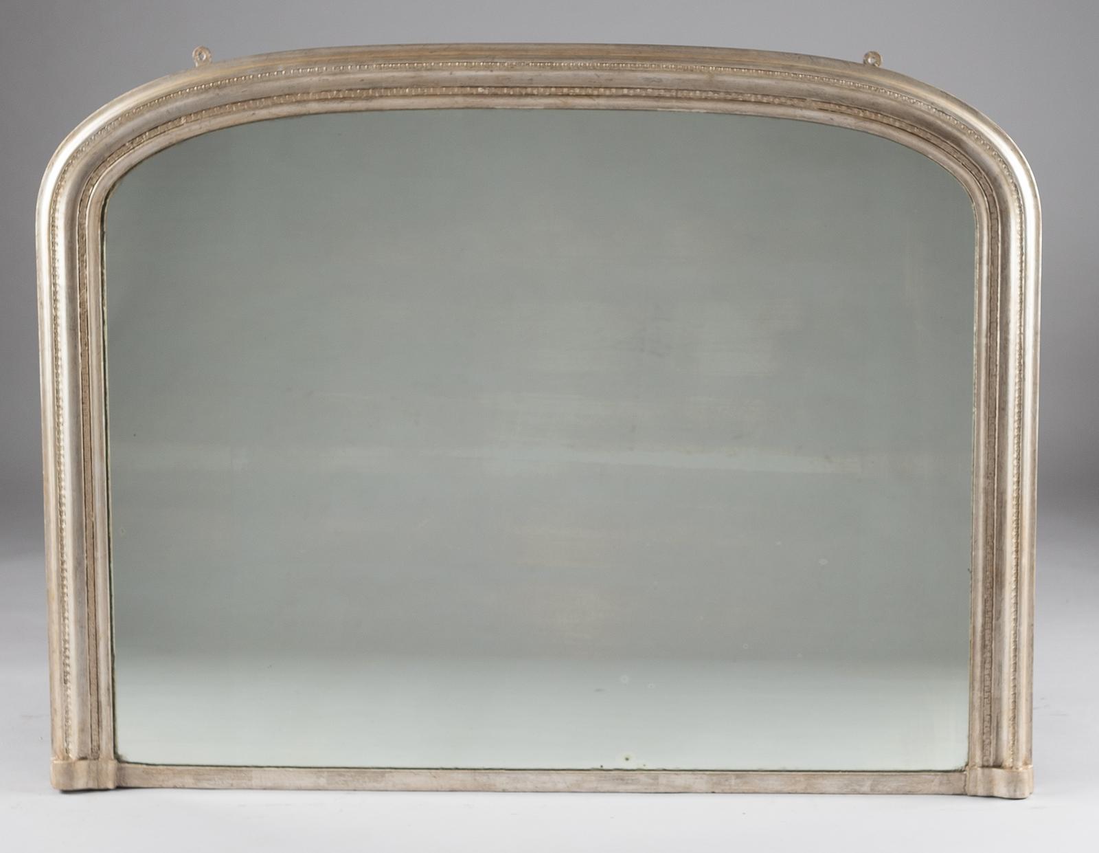 Large 19th Century English Silvered Overmantle Mirror (1 of 6) Large 19th Century English Silvered Overmantle Mirror (1 of 6)