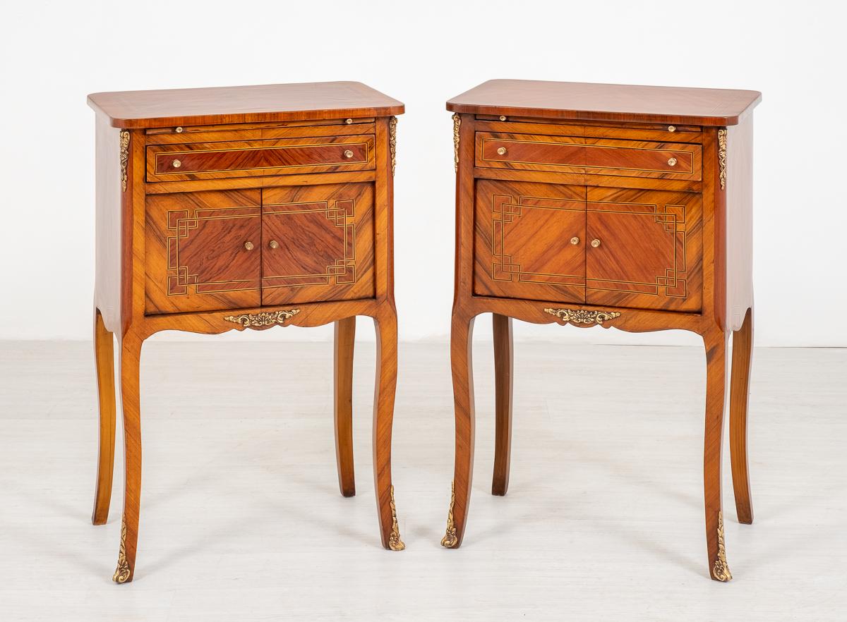 Pretty Pair of French Kingwood & Mahogany Bedside Cabinets (1 of 11) Pretty Pair of French Kingwood & Mahogany Bedside Cabinets (1 of 11)